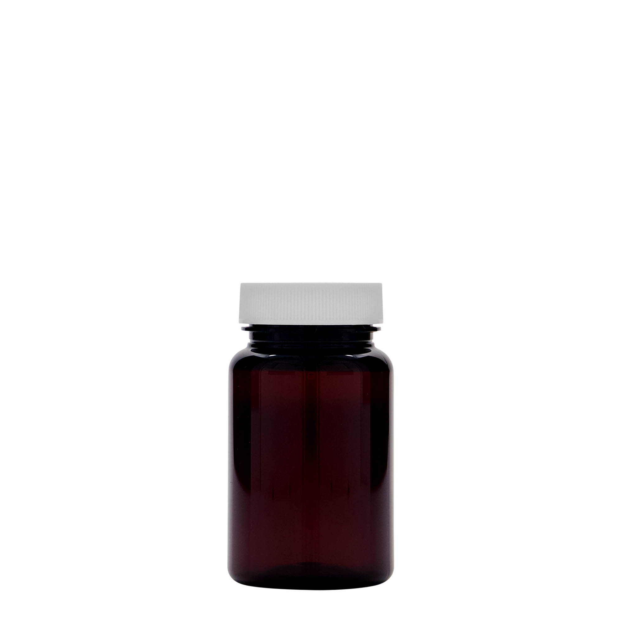 75 ml PET obal, plast, hnědý, hrdlo: 38/400