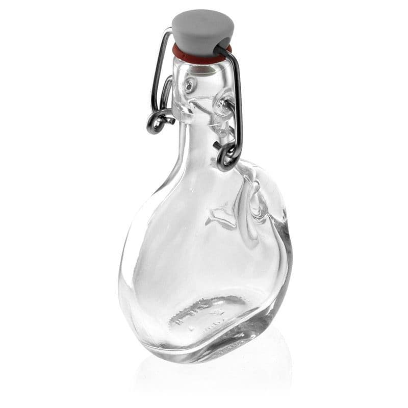 Skleněná lahev 40 ml 'Lukas', oválná, uzávěr: třmenový uzávěr