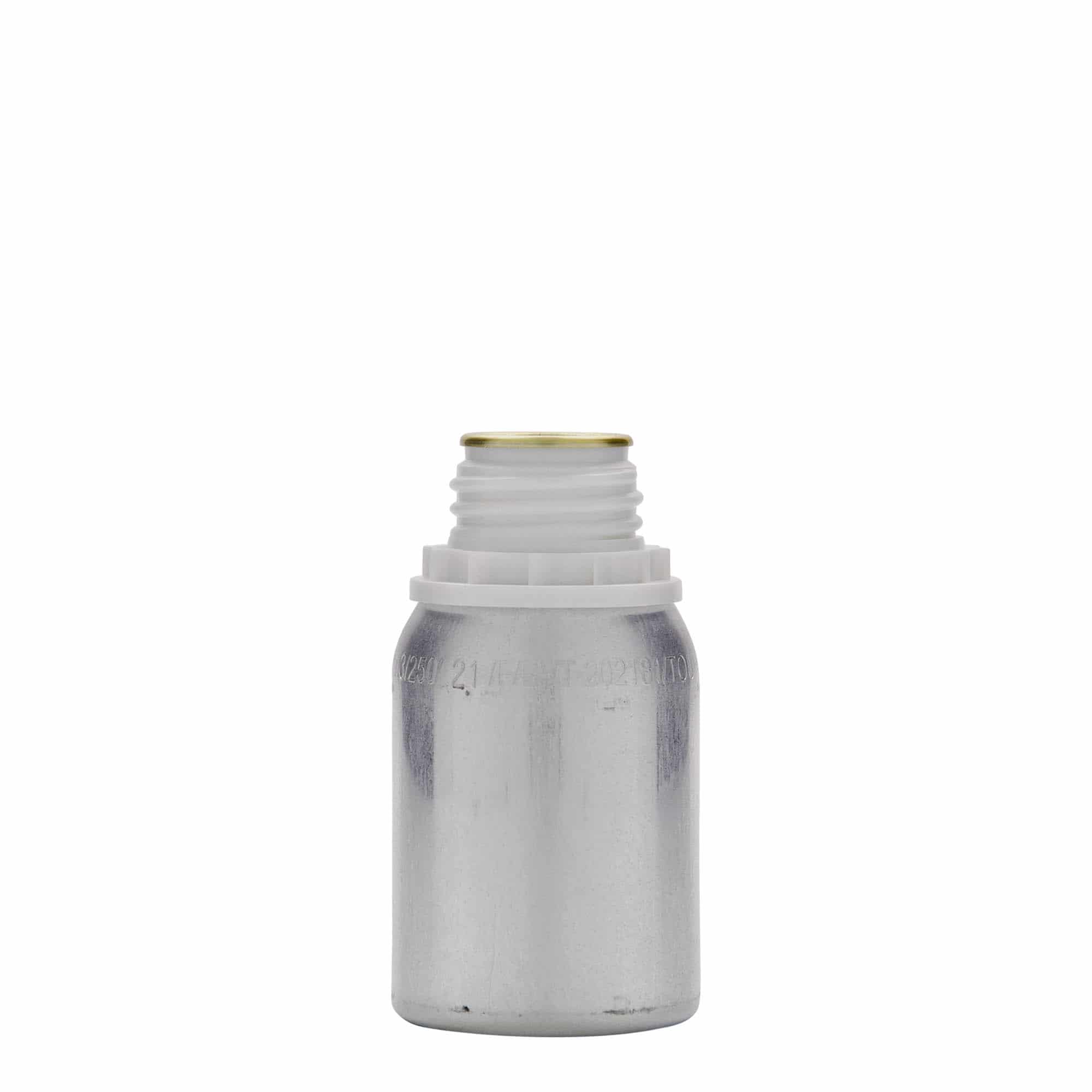 Hliníková lahev 125 ml, kov, stříbrná, ústí: DIN 32