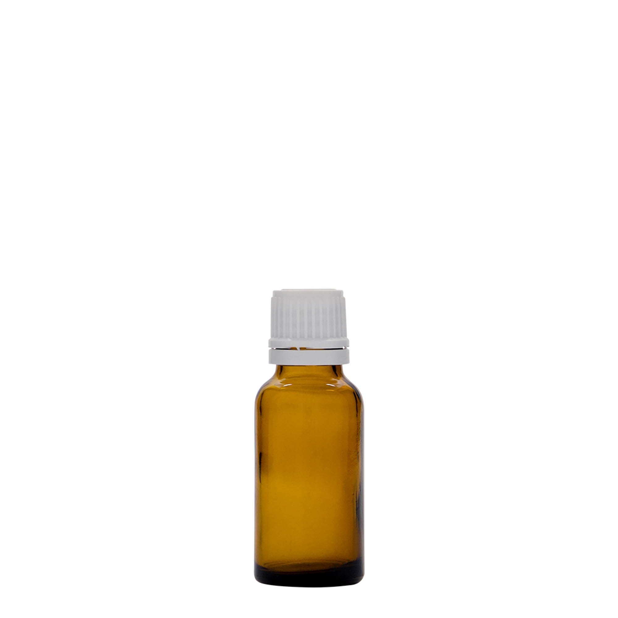 20 ml lékárenská lahvička, hnědé sklo, hrdlo: DIN 18