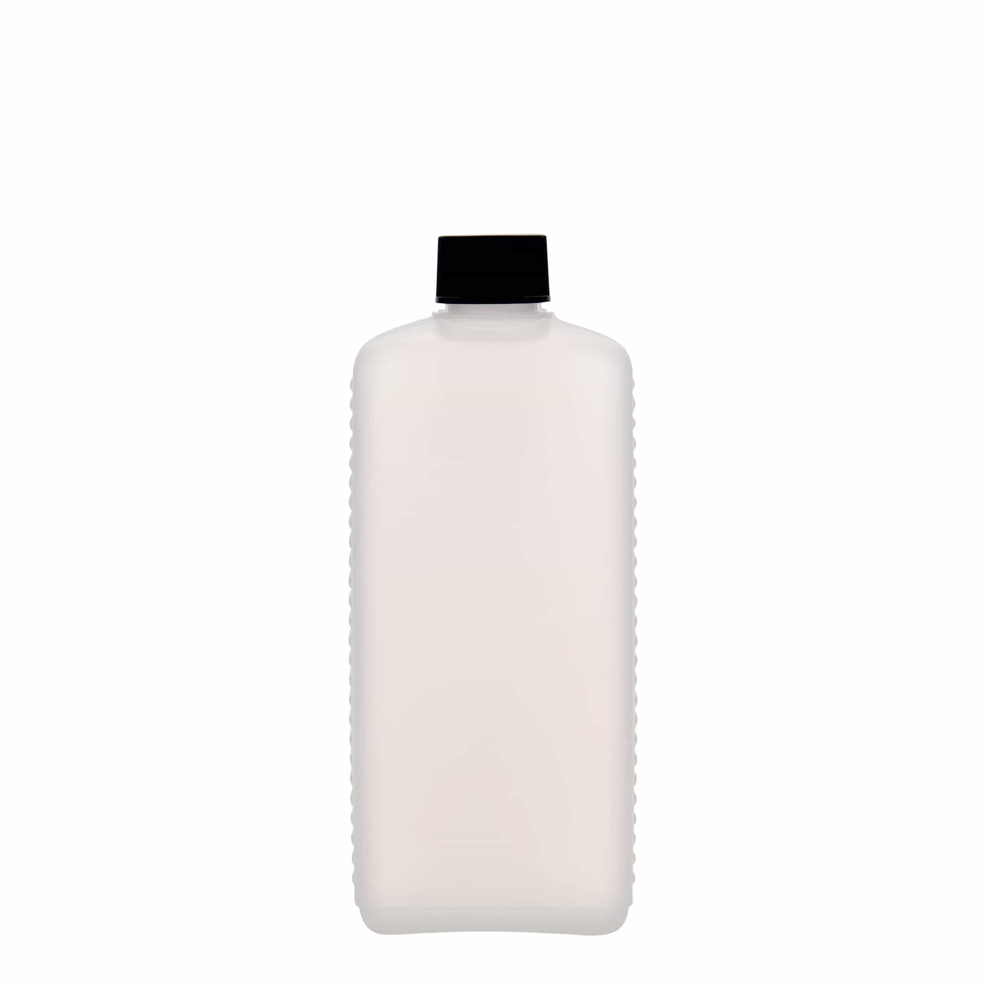 500 ml kanystrová láhev, obdélníková, HDPE plast, přírodní, hrdlo: DIN 25 EPE