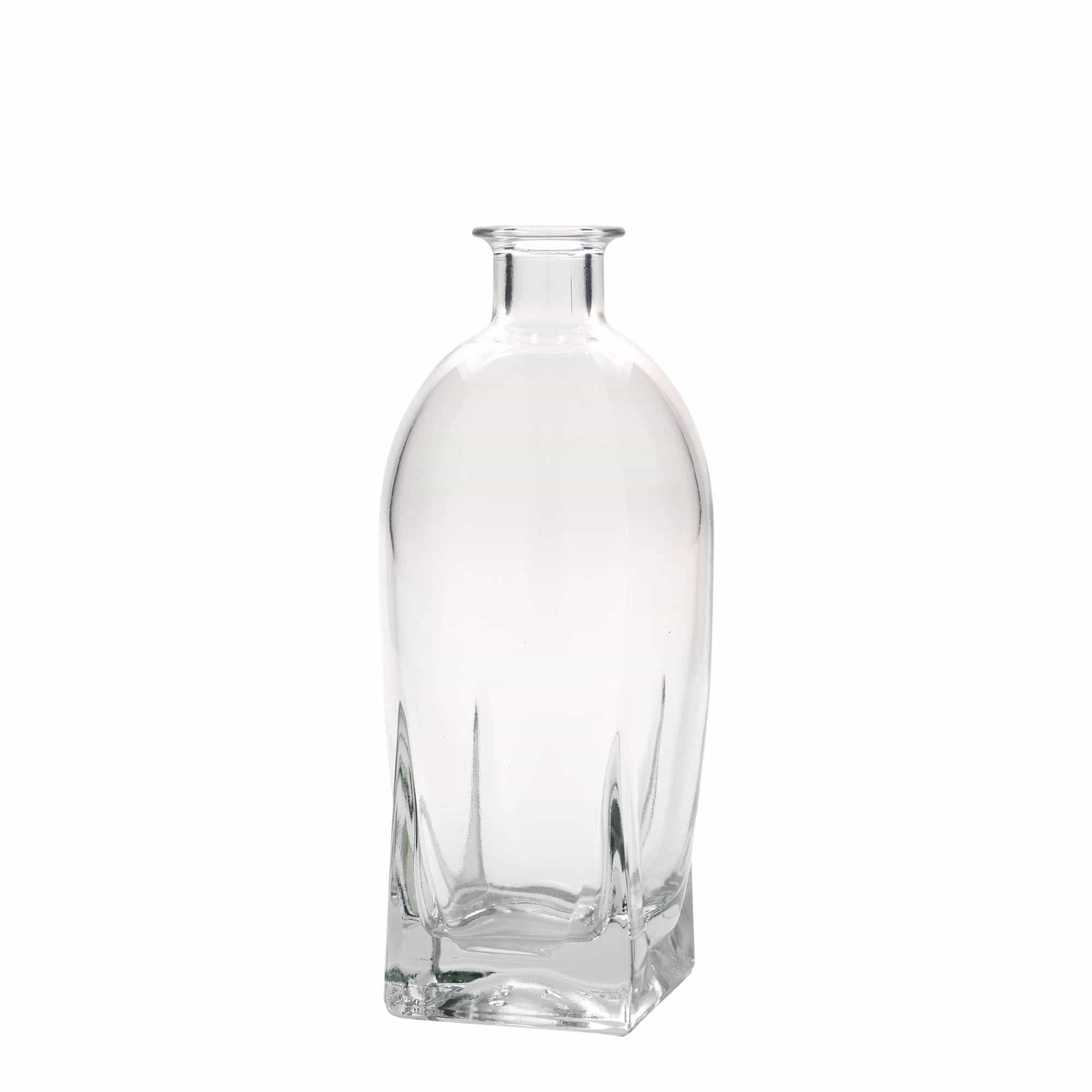Skleněná lahev 500 ml 'Zino', čtvercová, uzávěr: korek