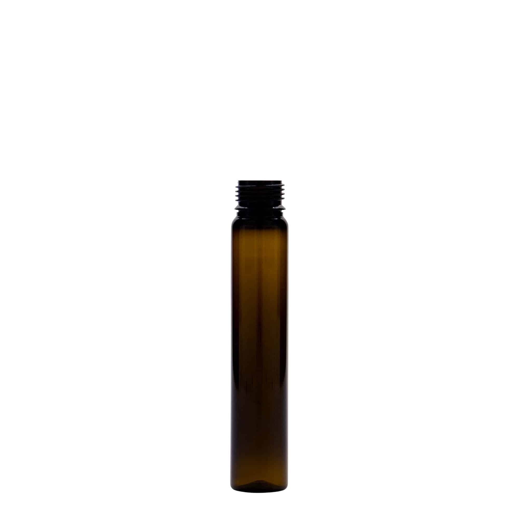 PET trubička 25 ml, plast, hnědá, uzávěr: šroubovací uzávěr