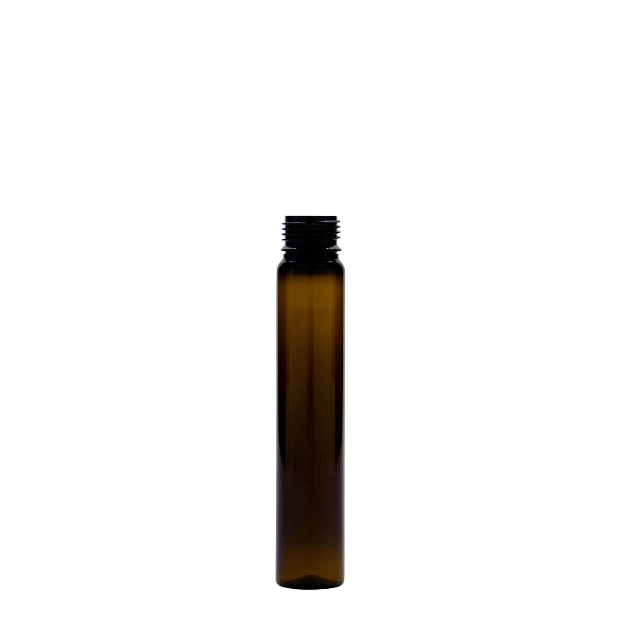 25 ml PET trubička, plast, hnědá, hrdlo: šroubovací uzávěr