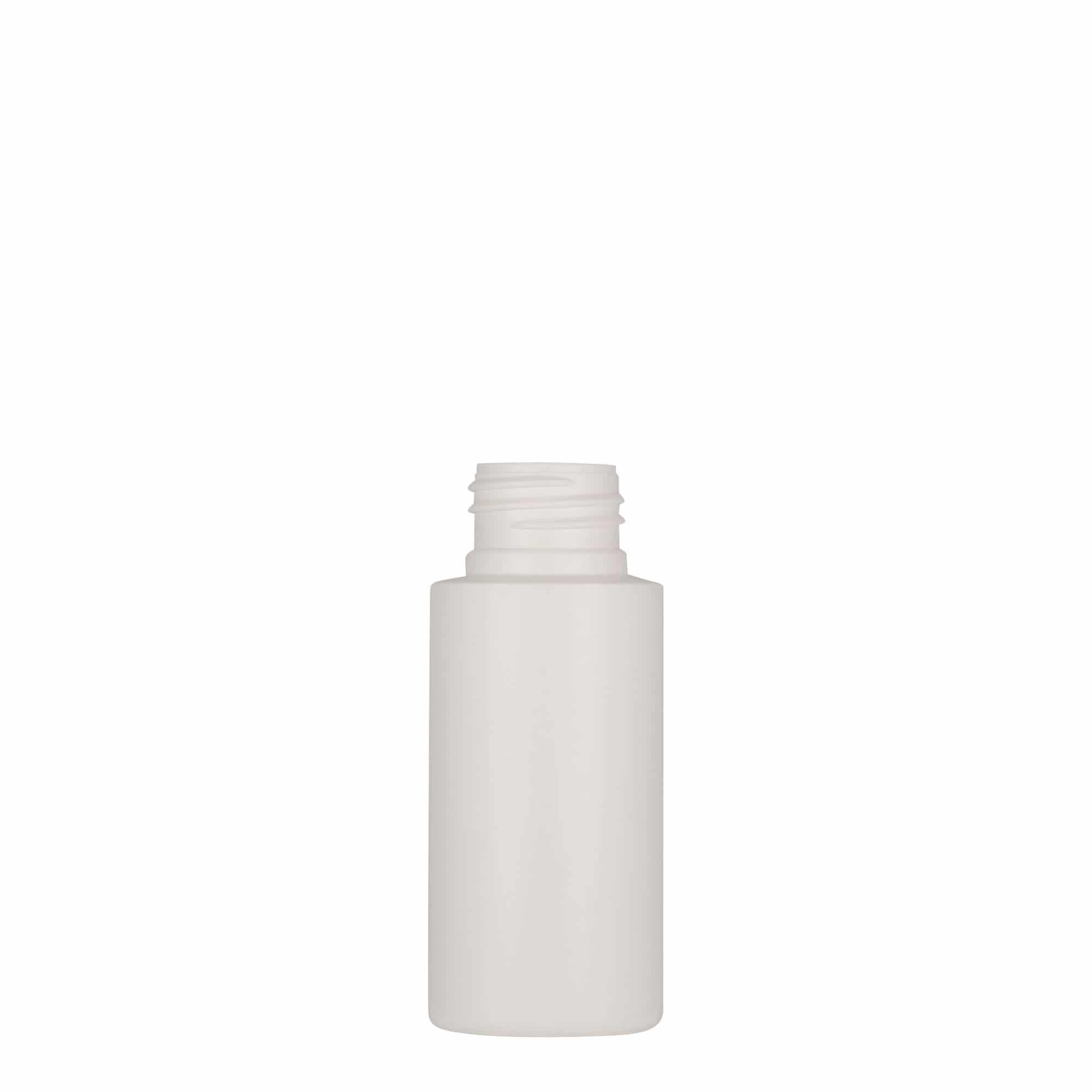 50 ml plastová lahvička 'Pipe', HDPE, bílá, hrdlo: 24/410