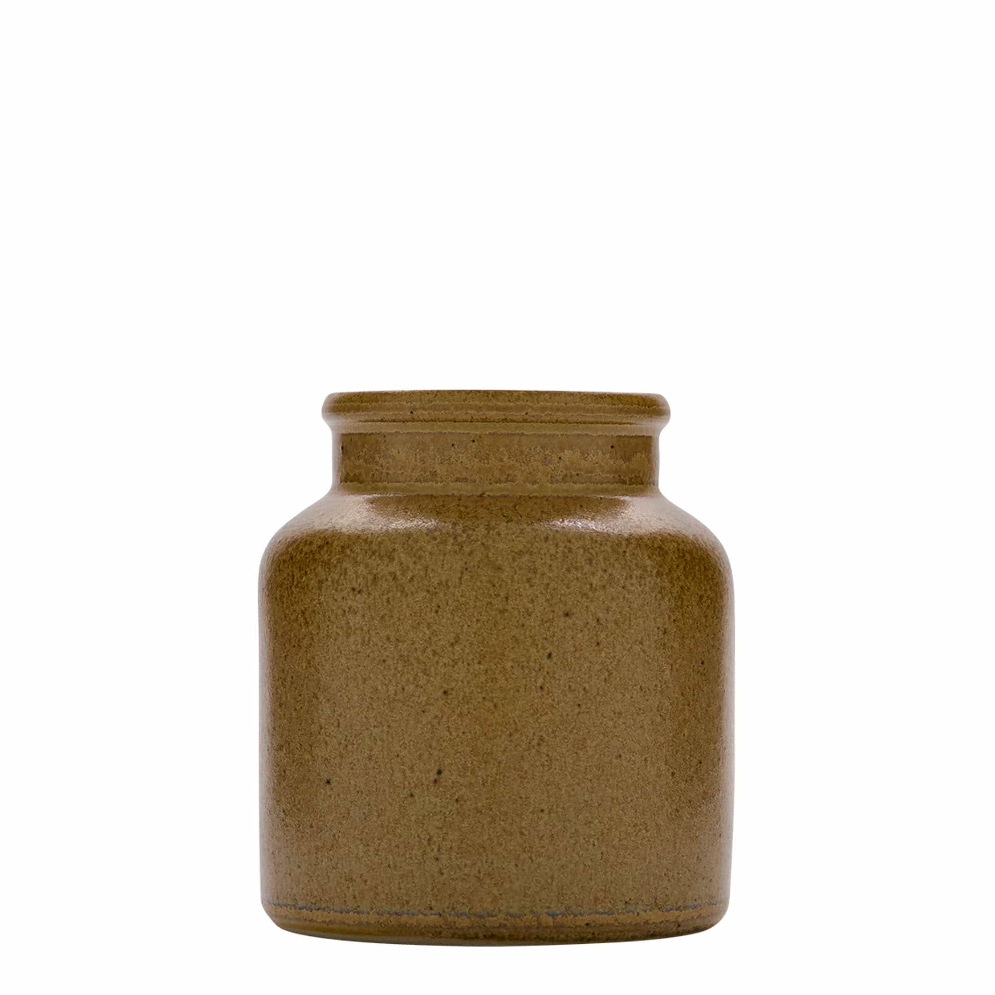 Kameninový hrnec 270 ml, keramika, hnědý krystal, uzávěr: nasazovací víko Kameninový hrnec 270 ml, keramika, hnědý krystal, uzávěr: nasazovací víko