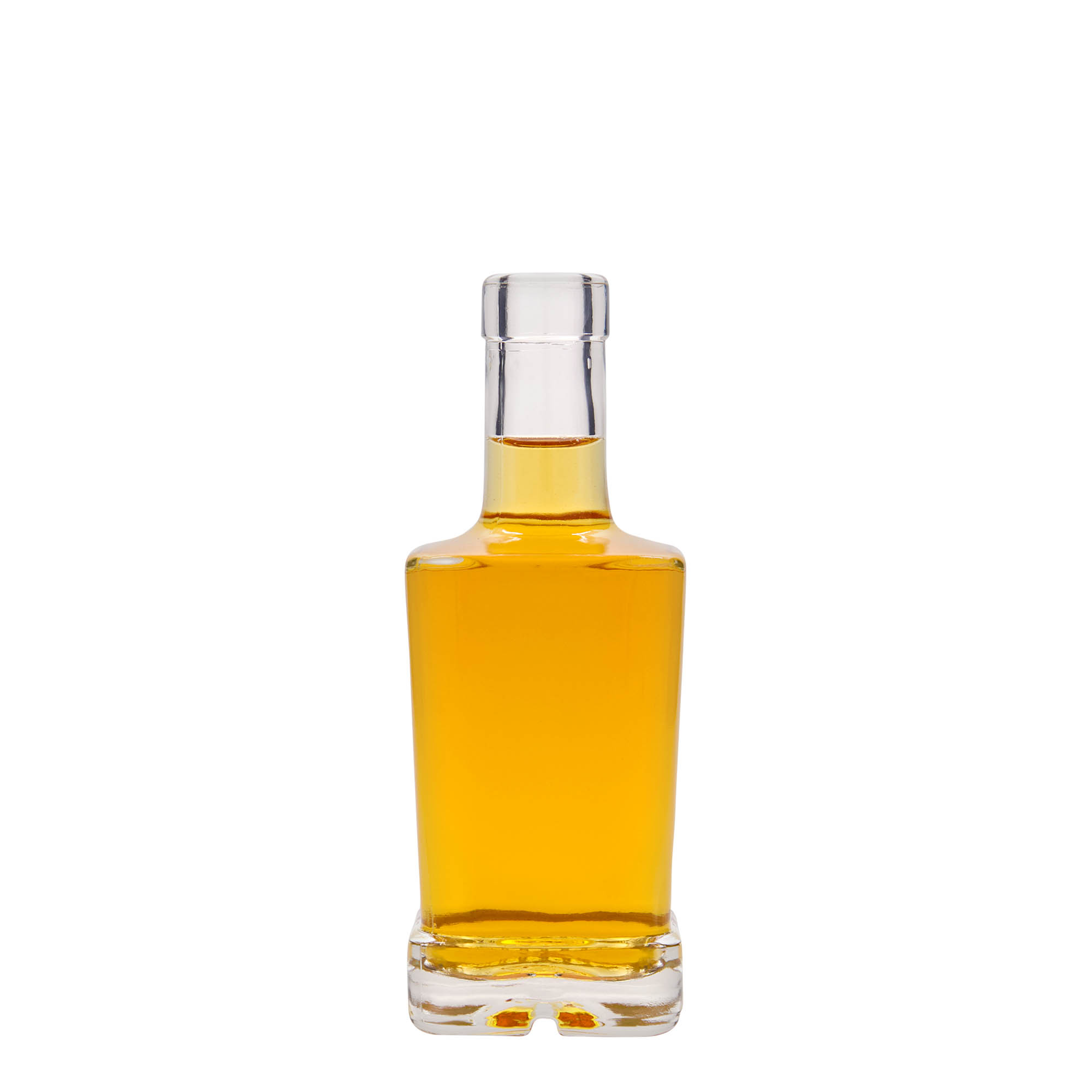 250 ml skleněná láhev 'Rene', čtvercová, hrdlo: korek