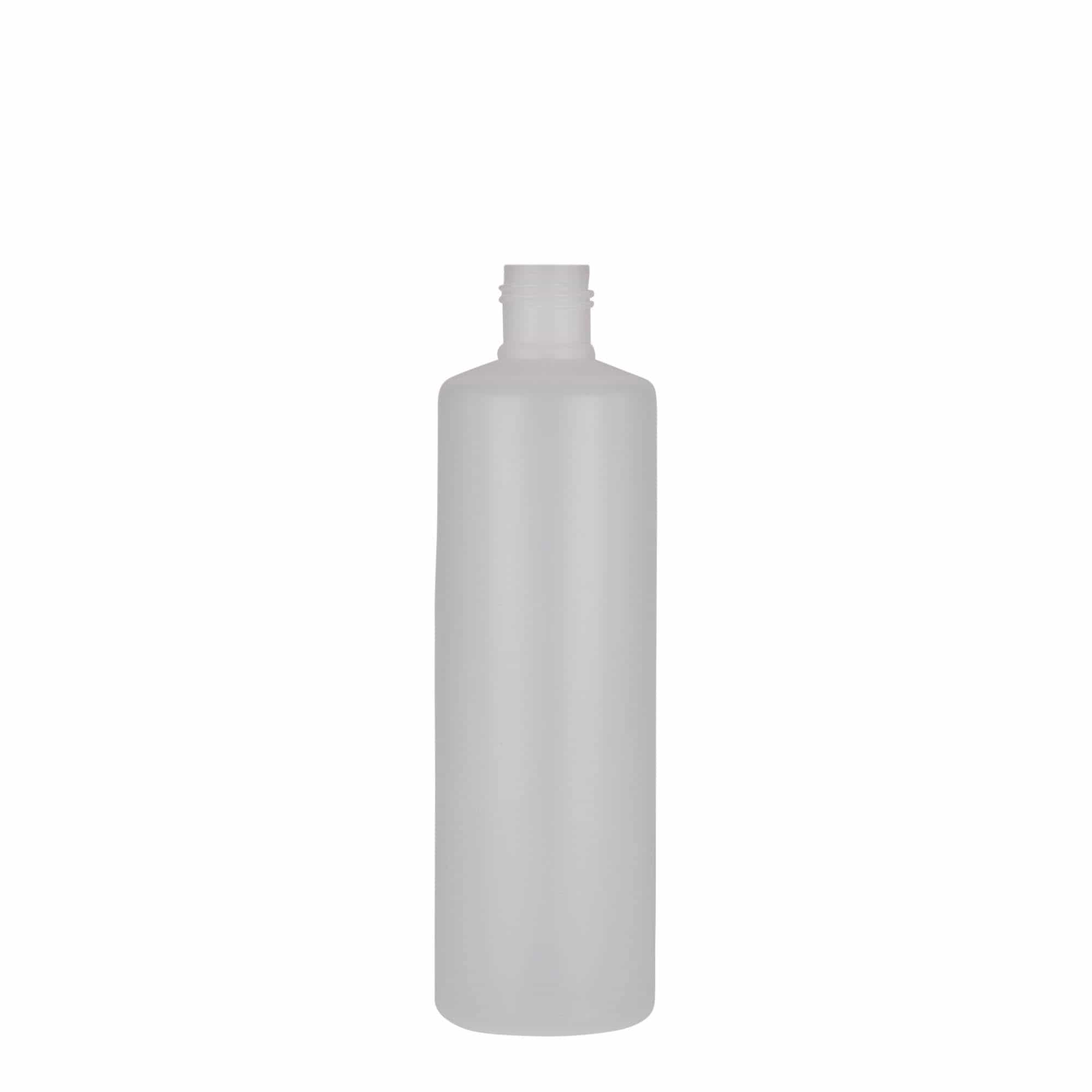 Kulatá lahev 250 ml, plast PE, přírodní, uzávěr: šroubovací uzávěr Kulatá lahev 250 ml, plast PE, přírodní, uzávěr: šroubovací uzávěr