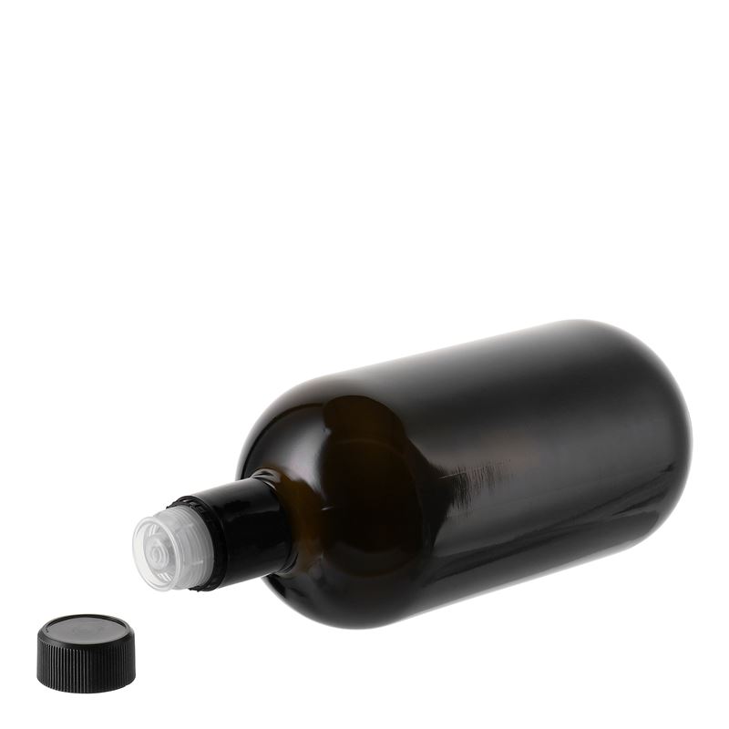 750 ml láhev na ocet/olej 'Biolio', sklo, starozelená, hrdlo: DOP