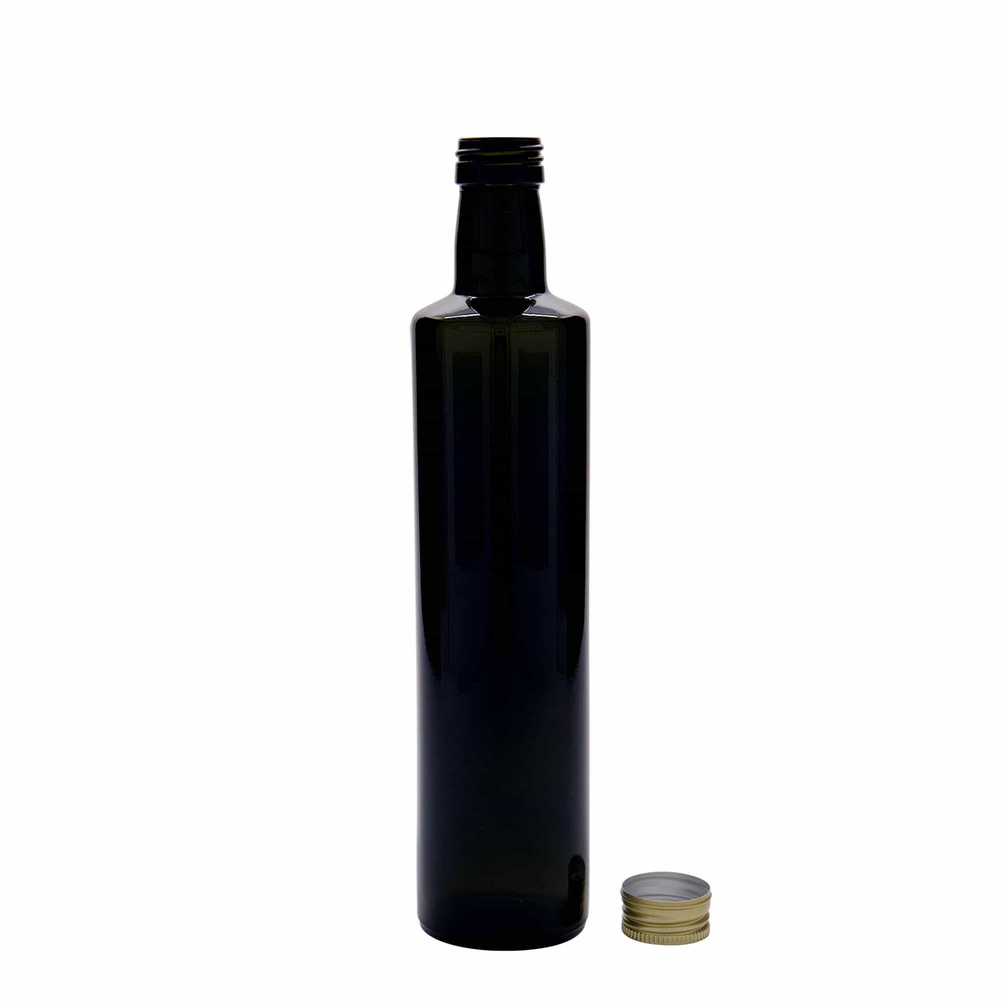 500 ml skleněná láhev 'Dorica', antik zelená, hrdlo: PP 31,5