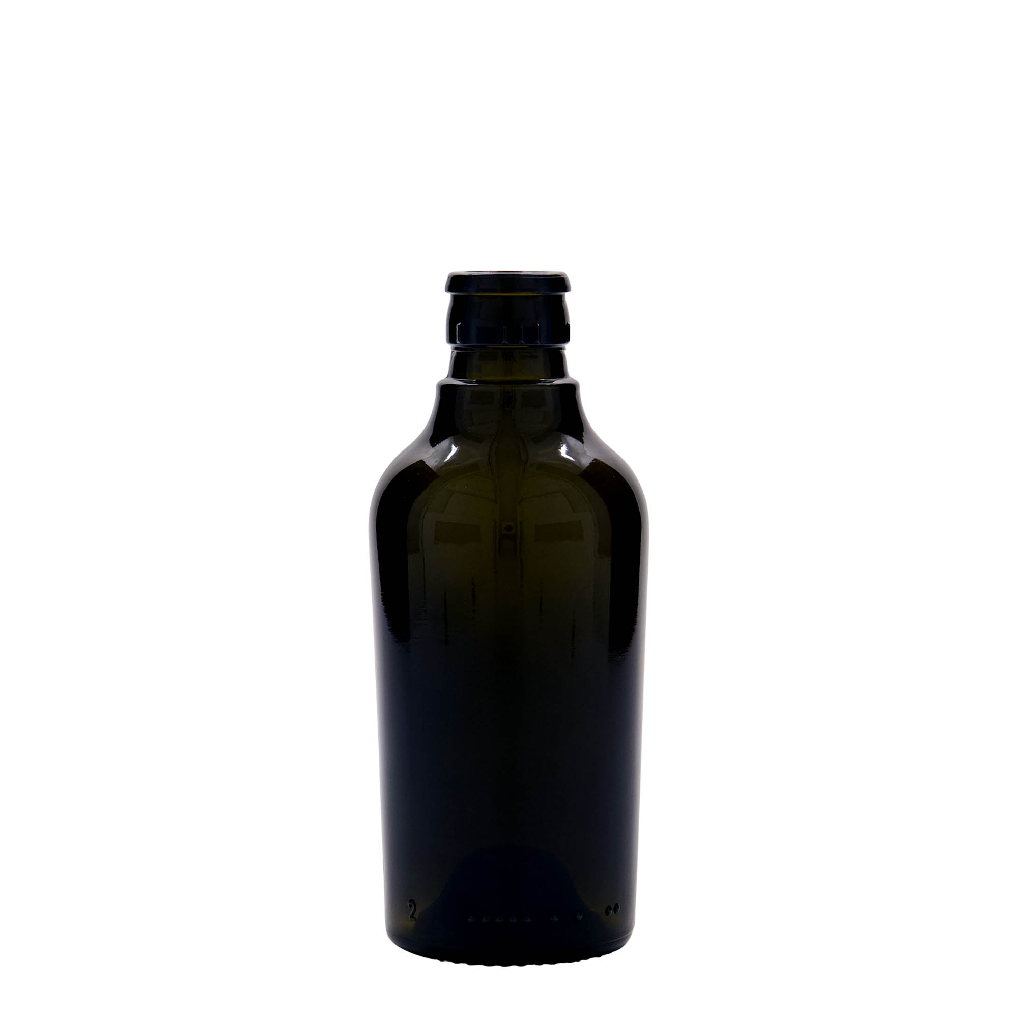 250 ml láhev na ocet/olej 'Oleum', sklo, antik zelená, hrdlo: DOP 250 ml láhev na ocet/olej 'Oleum', sklo, antik zelená, hrdlo: DOP