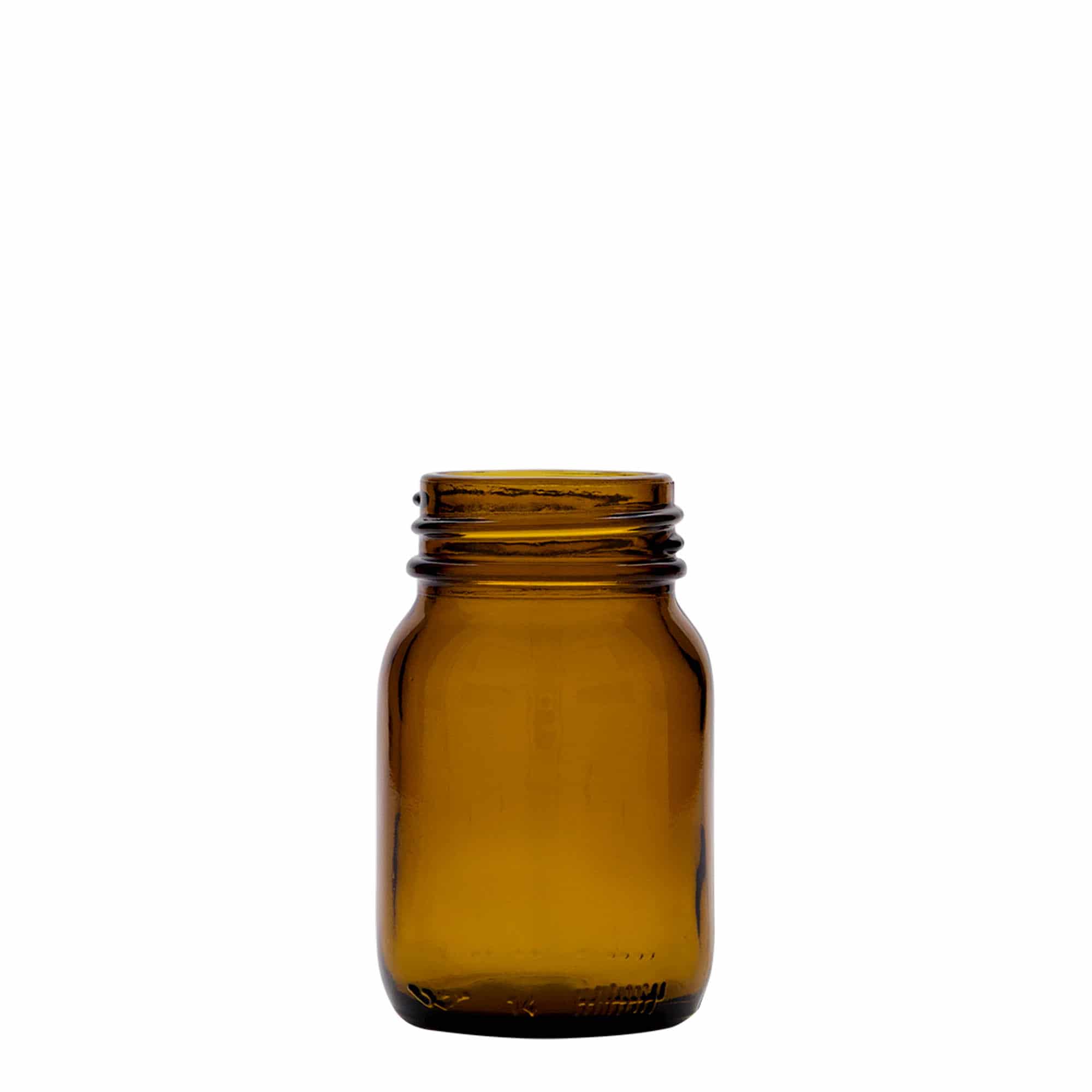 Sklenice s širokým hrdlem 75 ml, hnědá, uzávěr: DIN 40 Sklenice s širokým hrdlem 75 ml, hnědá, uzávěr: DIN 40