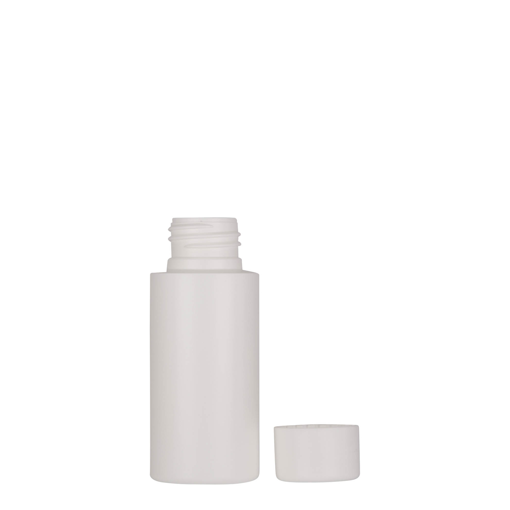 50 ml plastová lahvička 'Pipe', zelený HDPE, bílá, hrdlo: 24/410 50 ml plastová lahvička 'Pipe', zelený HDPE, bílá, hrdlo: 24/410