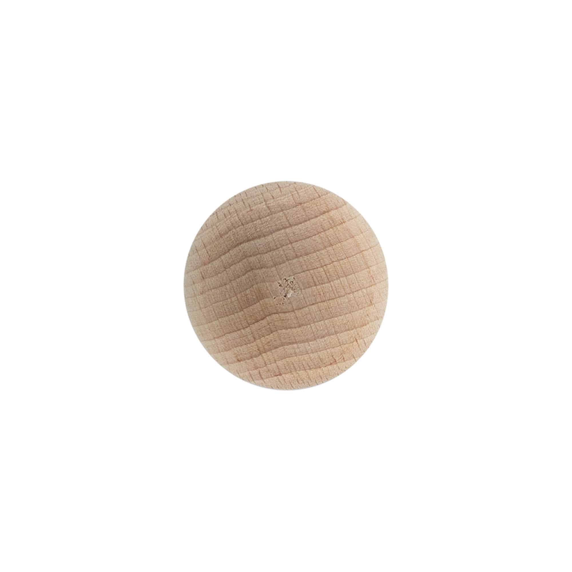 Rukojeťový zátka 19 mm 'Koule', dřevo/plast, pro hrdlo: korek