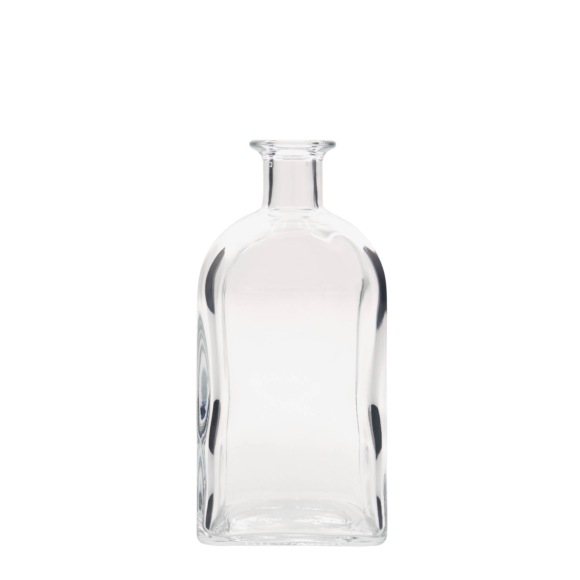 700 ml skleněná láhev Apotheker Carré, čtvercová, hrdlo: korek