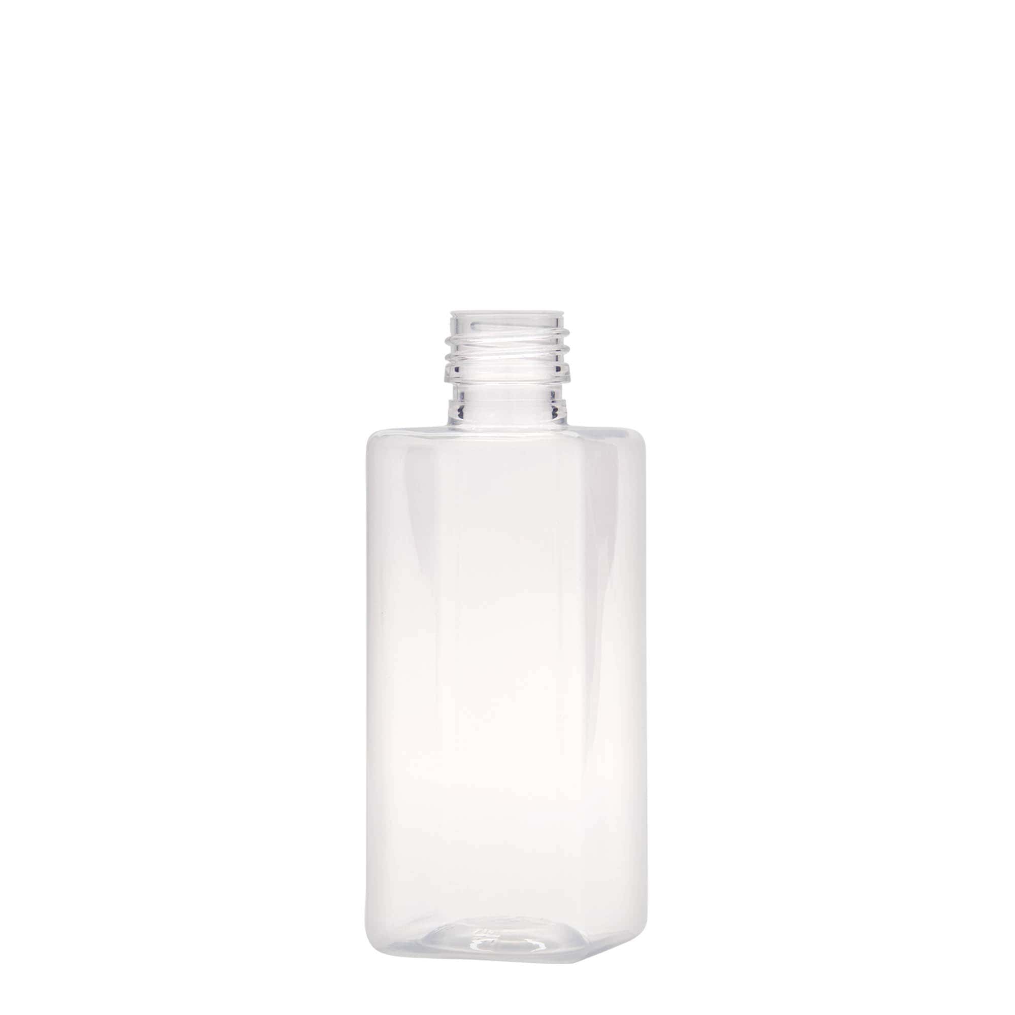 250 ml PET láhev „Karl“, čtvercová, plast, hrdlo: PP 28