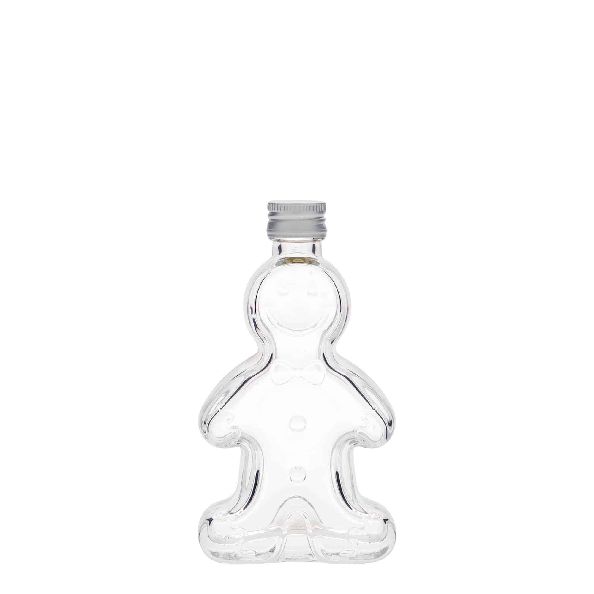 50 ml skleněná lahvička „Lebkuchenmann“, hrdlo: PP 18