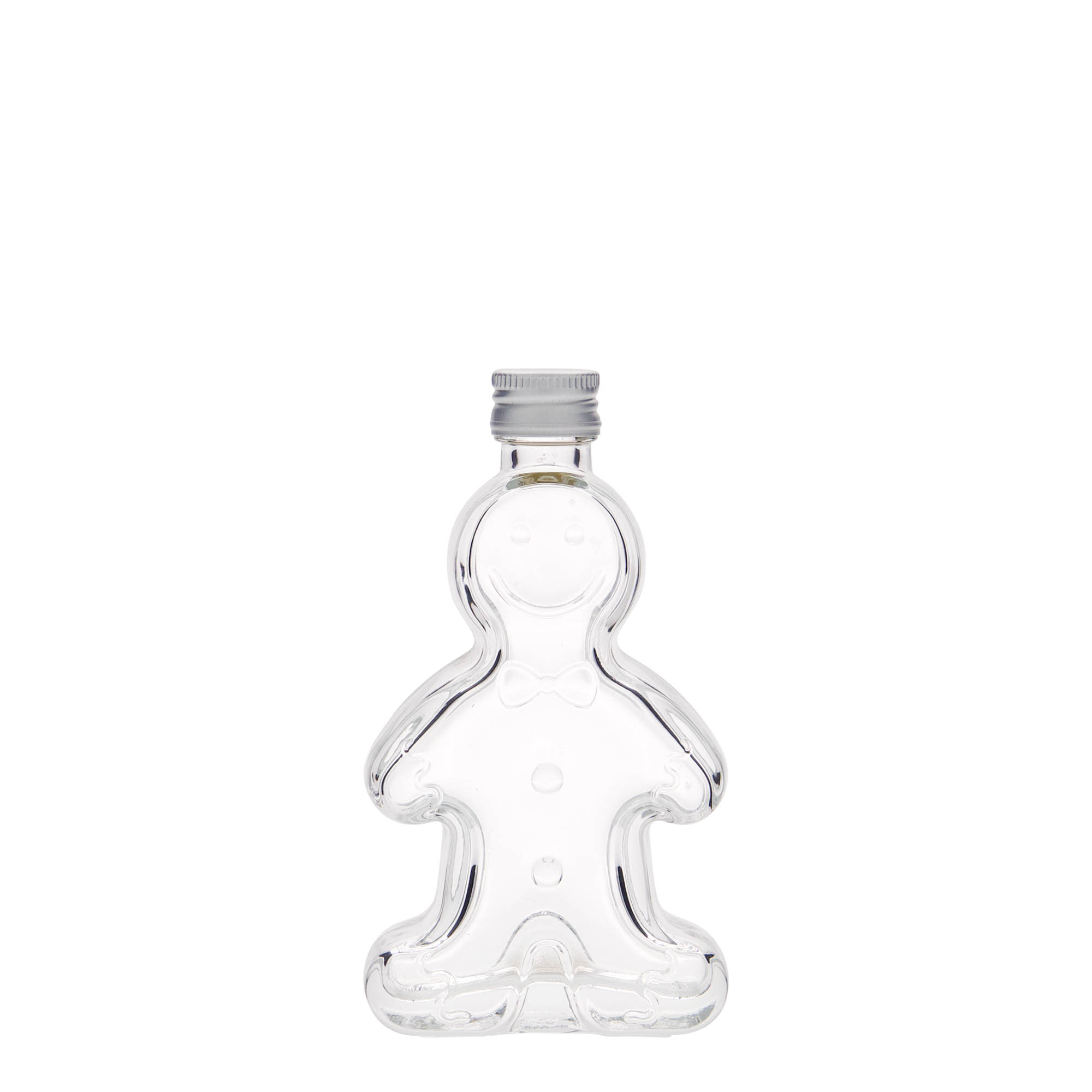 50 ml skleněná lahvička „Lebkuchenmann“, hrdlo: PP 18