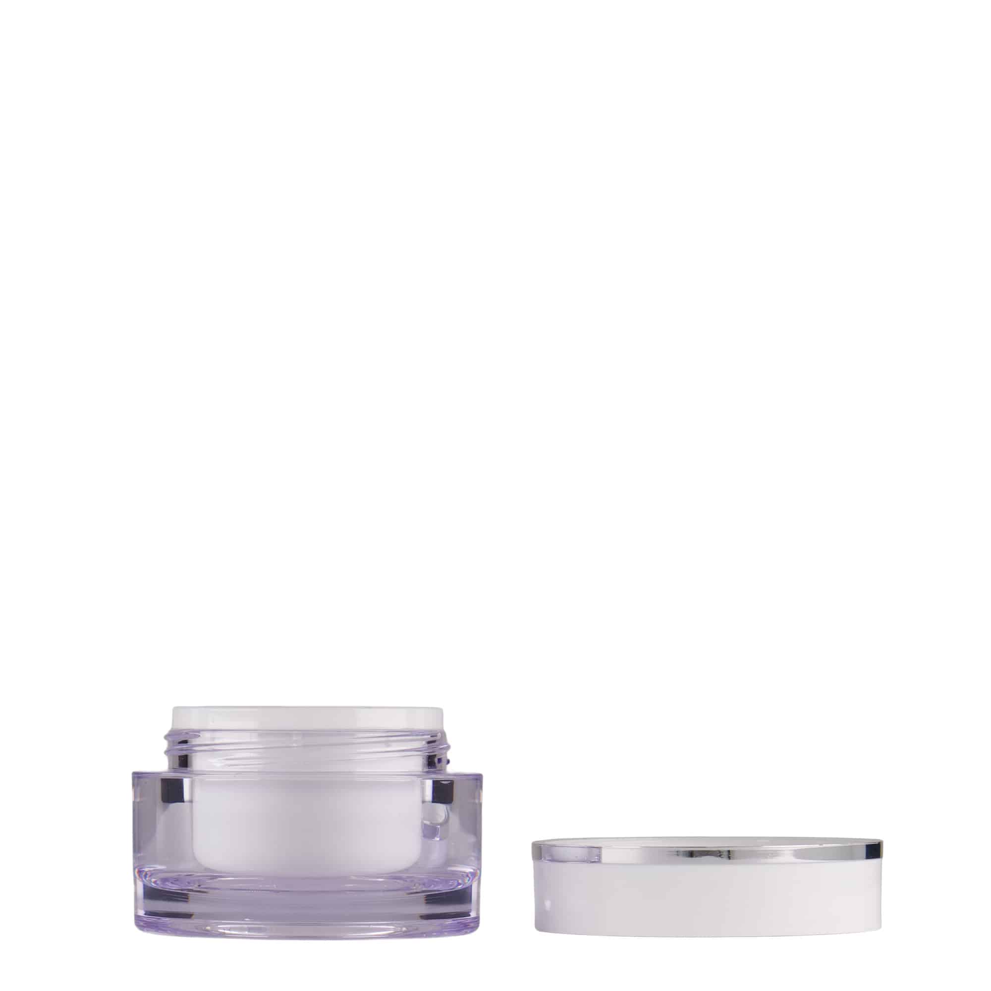 Kelímek 10 ml, plast SAN, bílý, uzávěr: šroubovací uzávěr