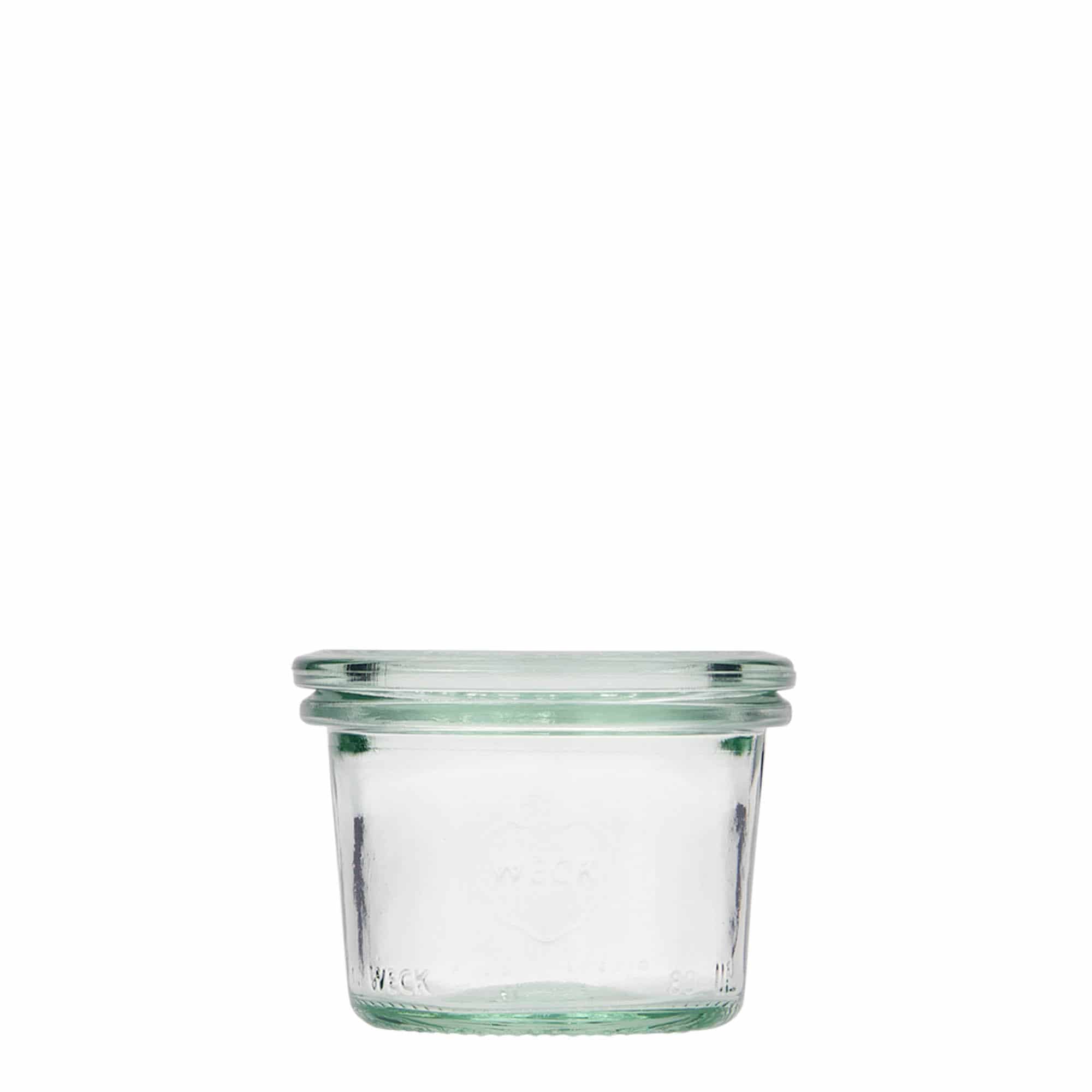 Konzervárenské sklenice WECK 80 ml, uzávěr: kulatý okraj