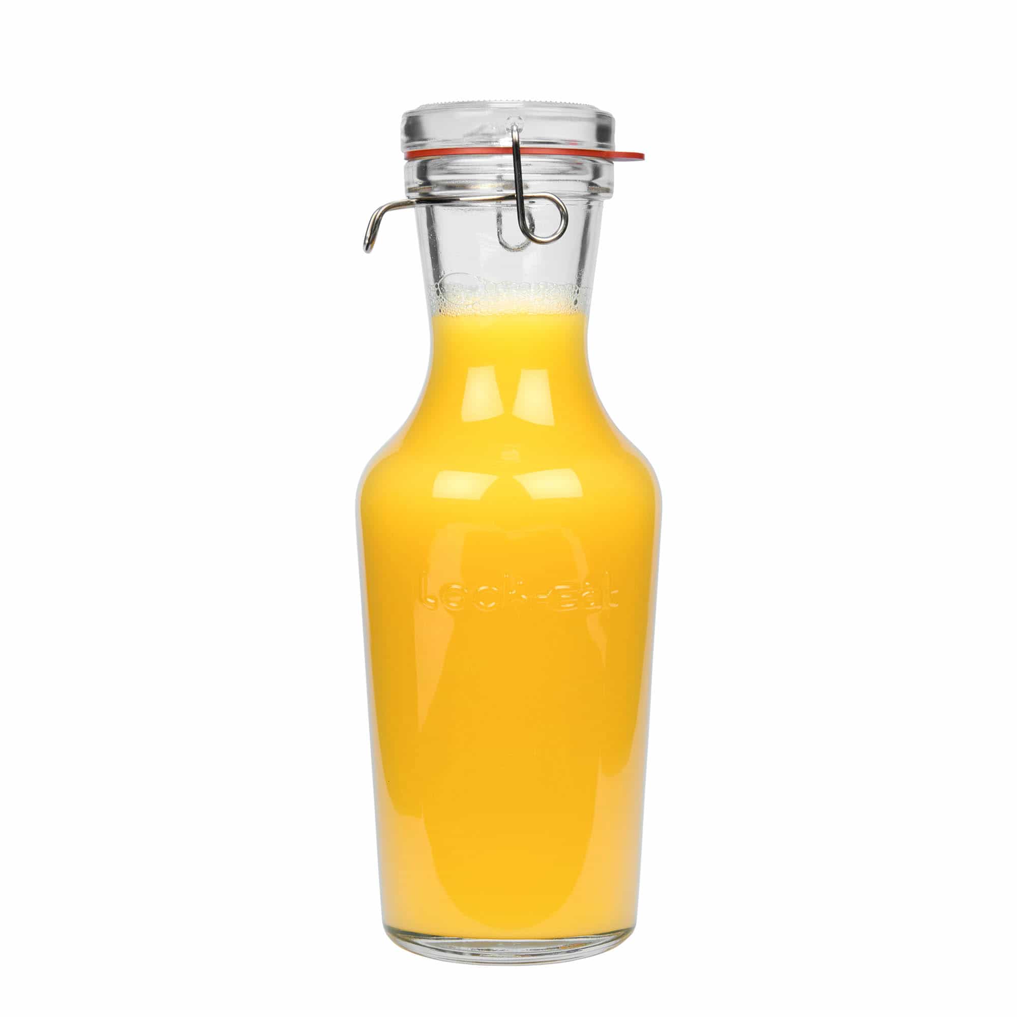 Skleněná karafa 1000 ml 'Lock-Eat', uzávěr: drátěný uzávěr