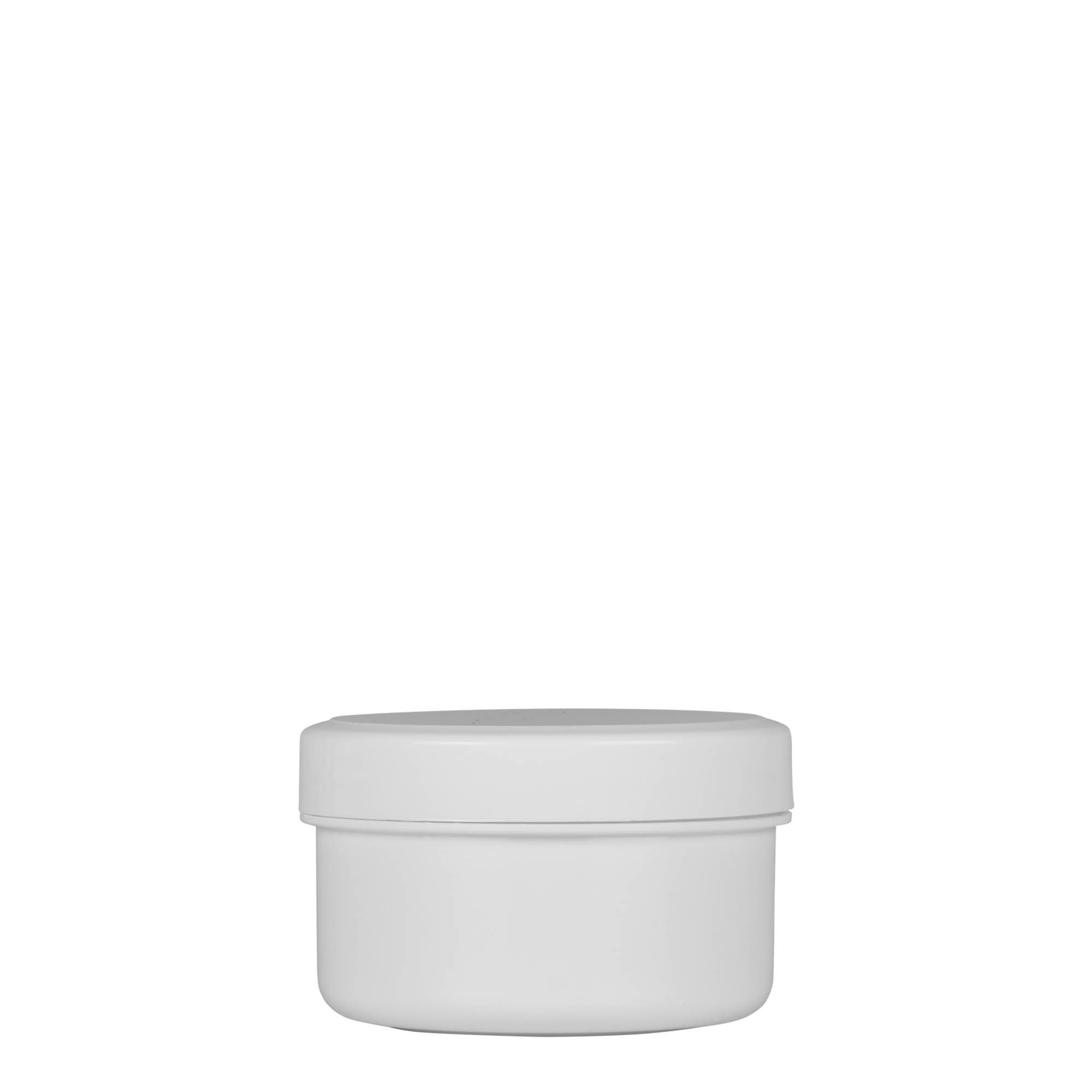 60 ml plastová dóza 'White Line', PP, bílá, hrdlo: závitové uzavírání