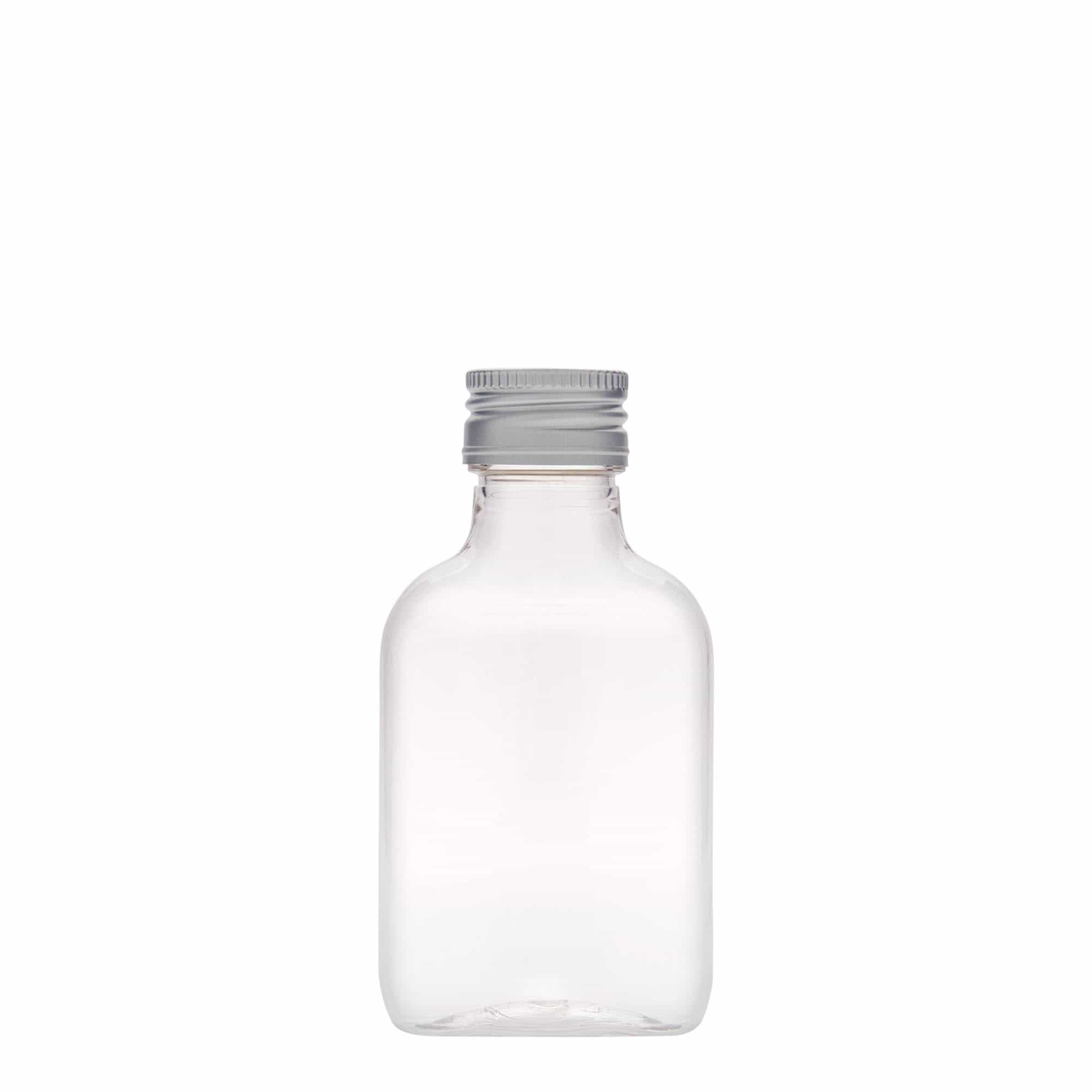 100 ml kapsa, oválná, PET plast, hrdlo: PP 28