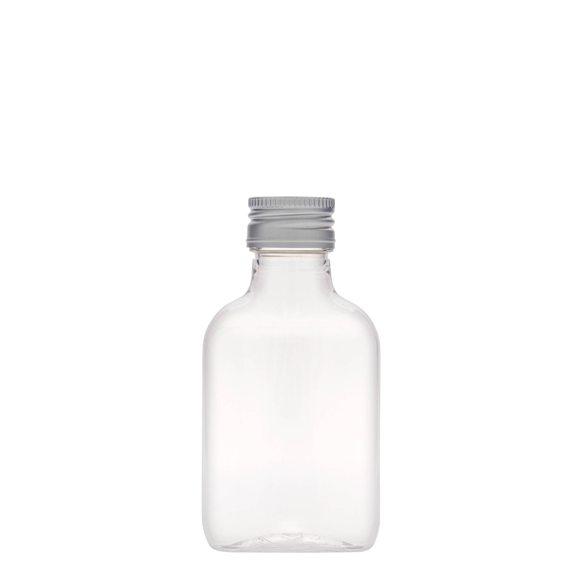 100 ml kapsa, oválná, PET plast, hrdlo: PP 28