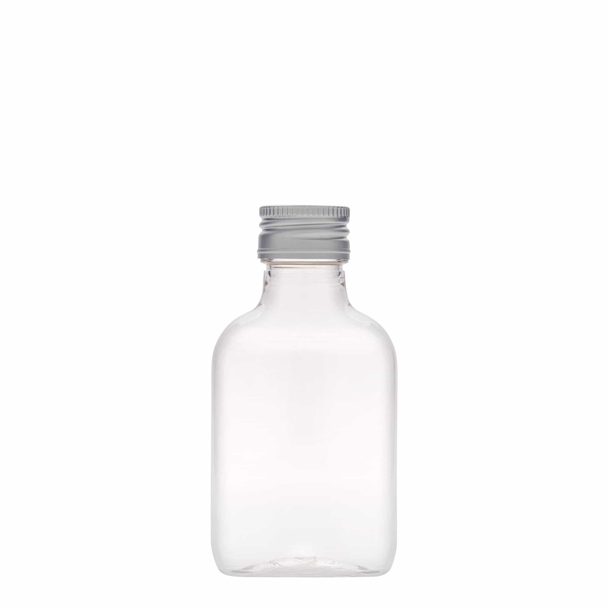 100 ml kapsa, oválná, PET plast, hrdlo: PP 28