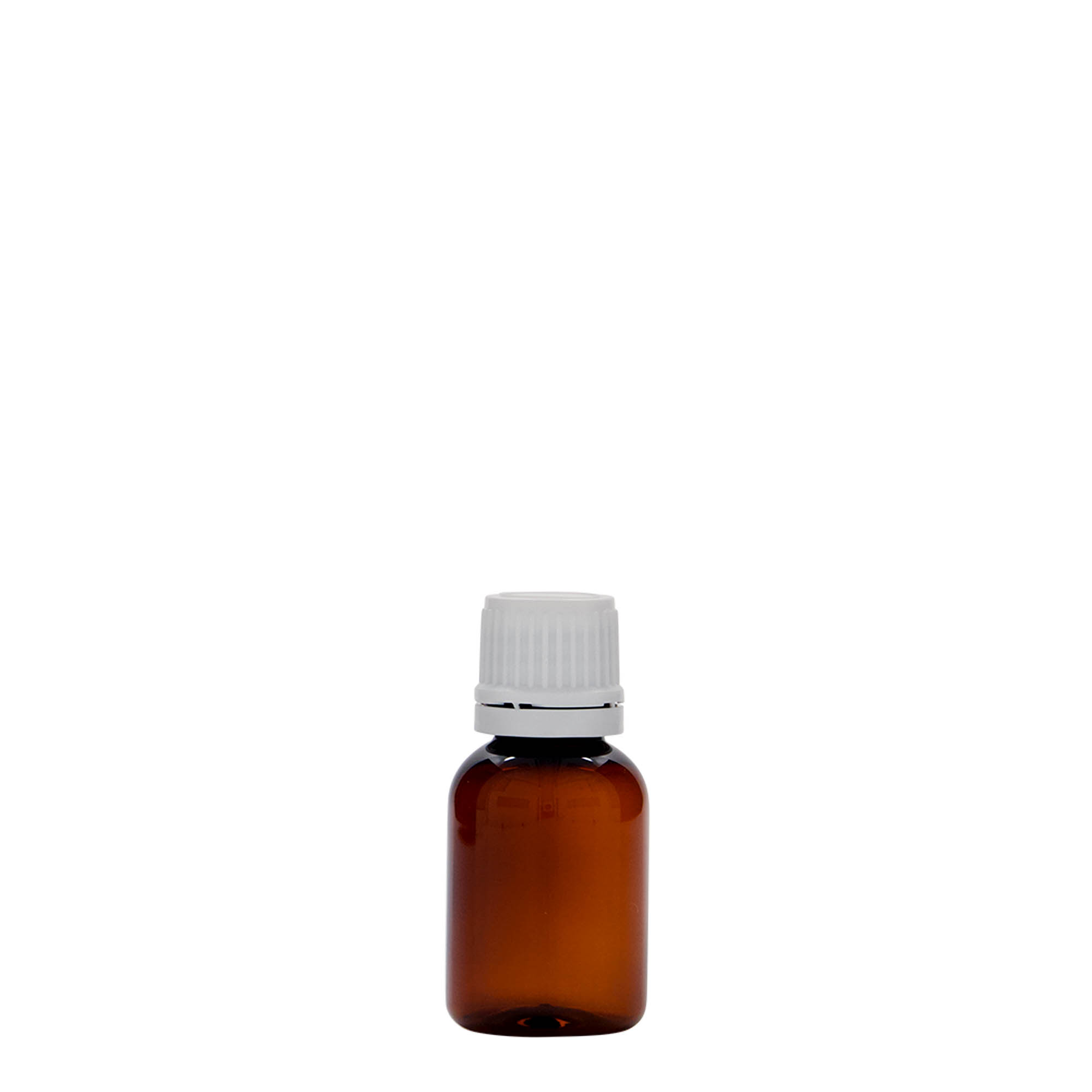 20 ml PET-lékovka 'Easy Living', hnědá, plast, hrdlo: DIN 18