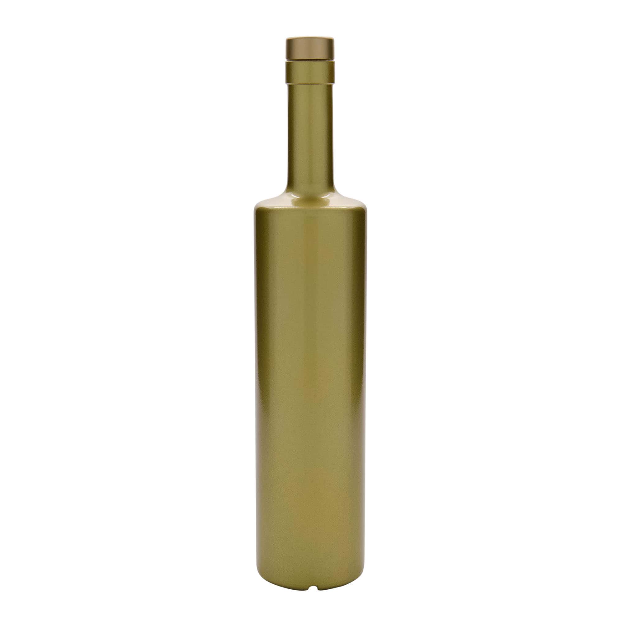 700 ml skleněná láhev 'Centurio', zlatá, hrdlo: korek