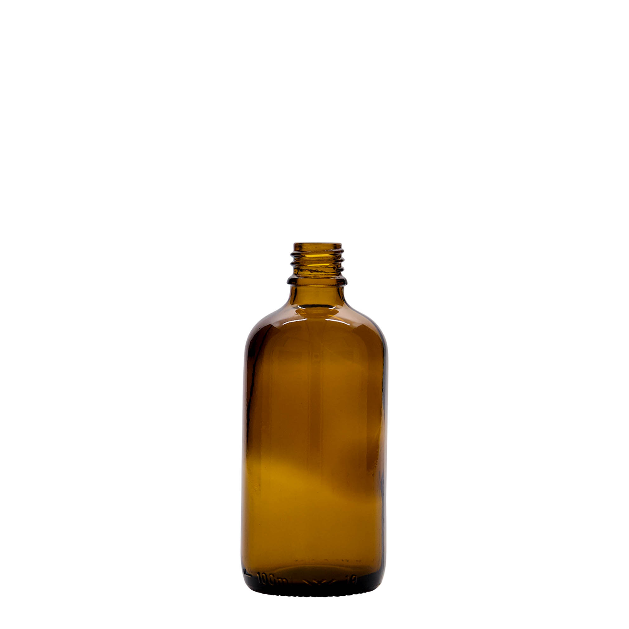 100 ml lékovka, sklo, hnědá, hrdlo: DIN 18