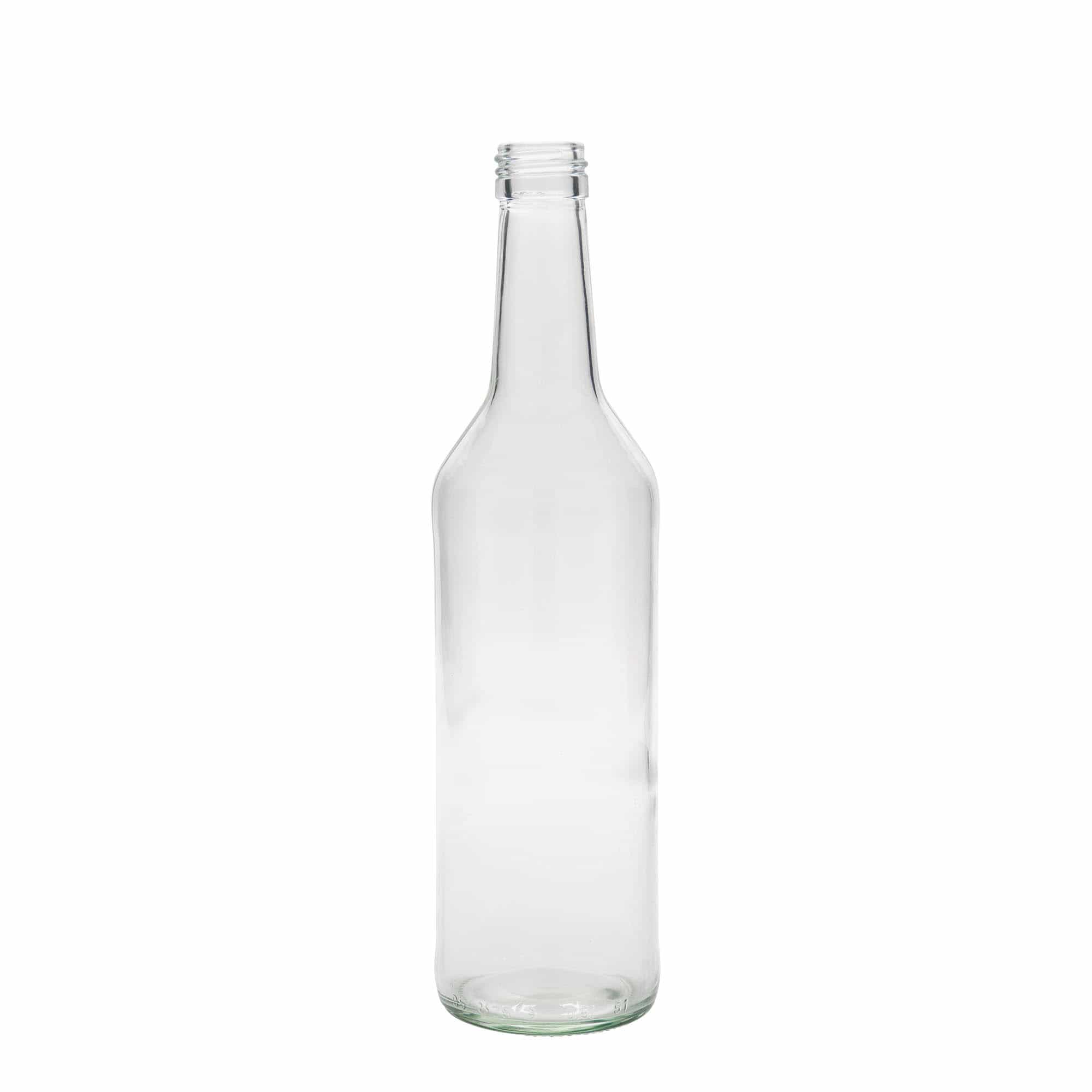 Skleněná lahev 500 ml rovné hrdlo, uzávěr: PP 28