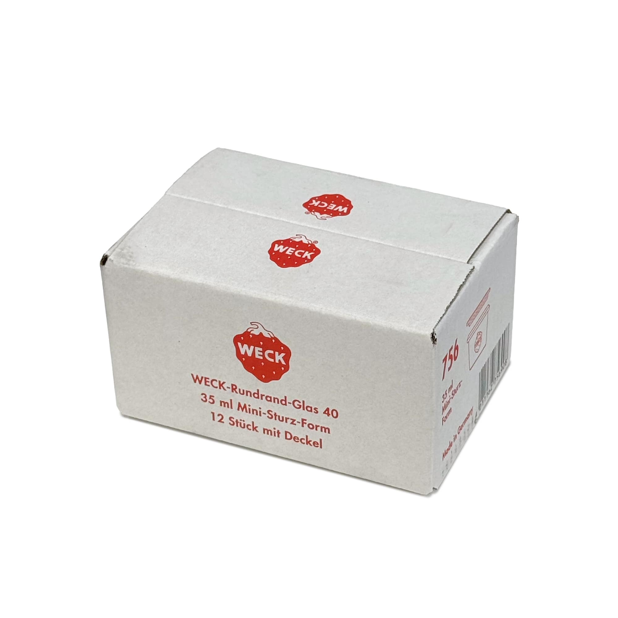 12x 35 ml WECK zavařovací sklenice se skleněným víčkem RR 40