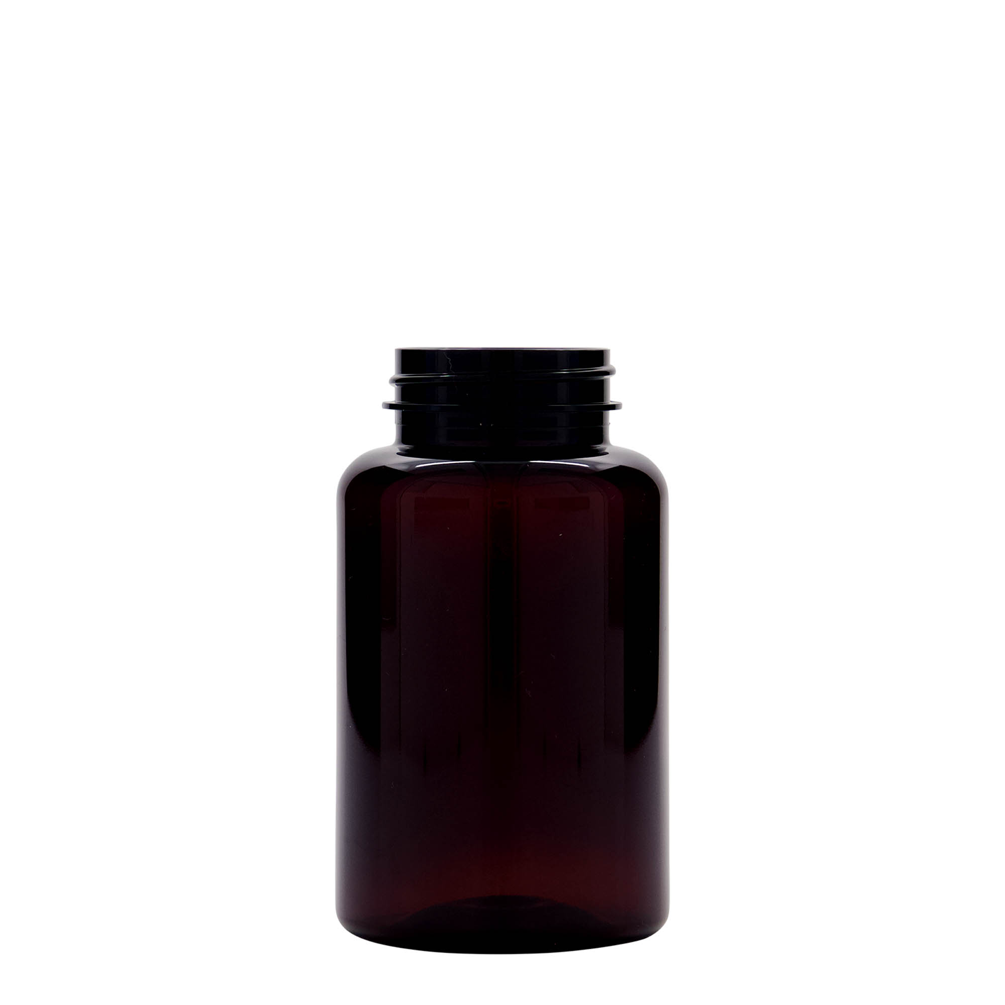 250 ml PET láhev, plast, hnědá, hrdlo: 45/400