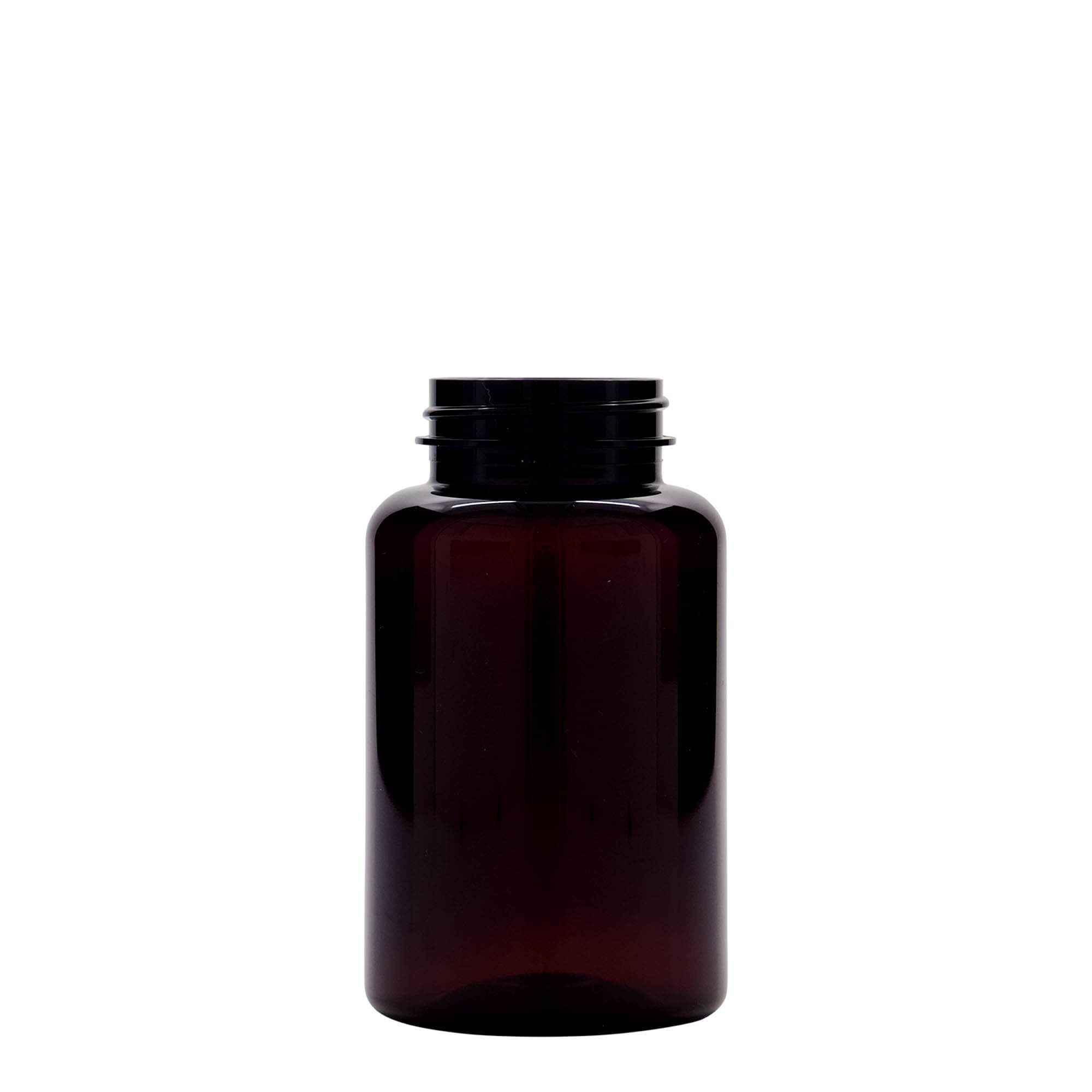 250 ml PET láhev, plast, hnědá, hrdlo: 45/400
