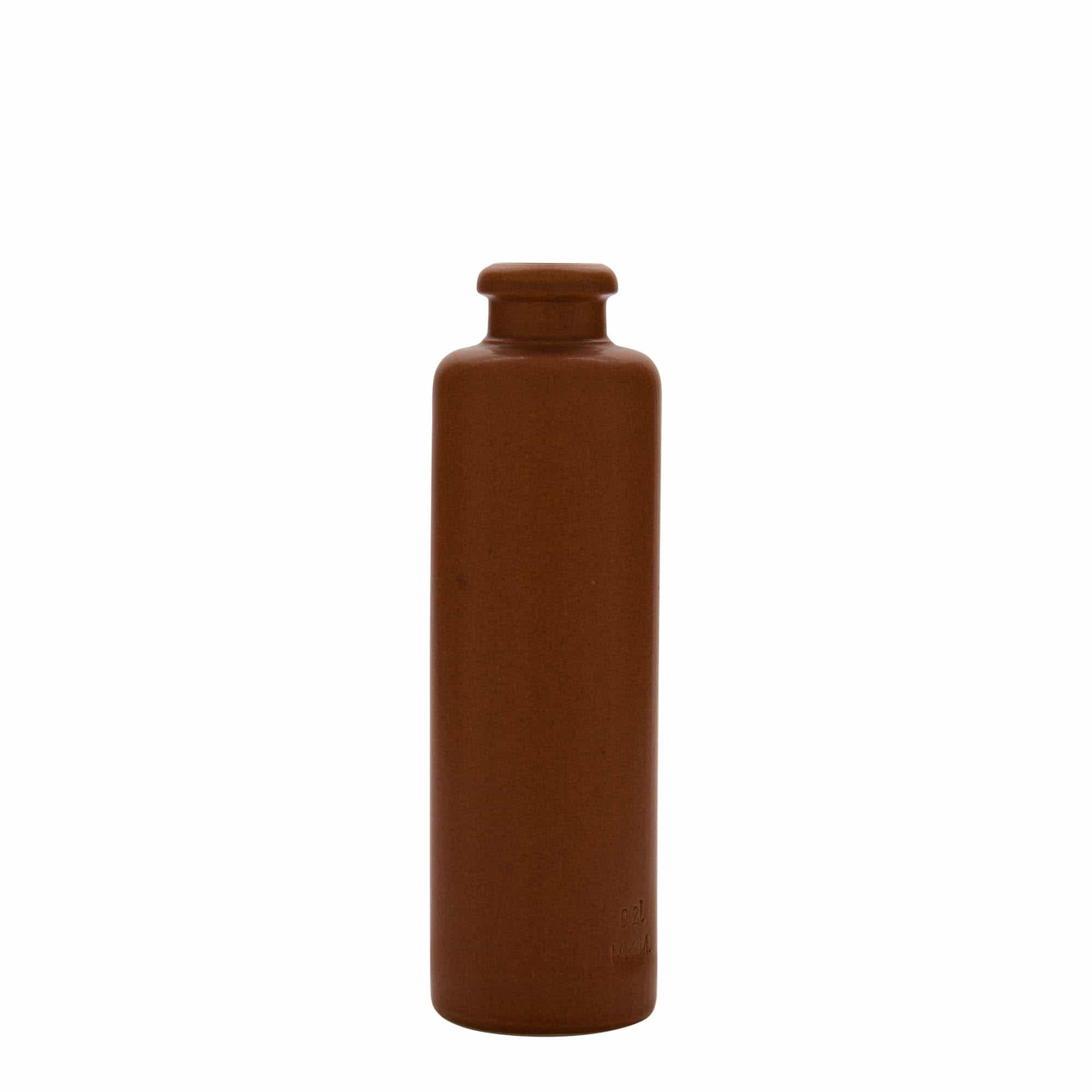 Hliněný džbán 200 ml, keramika, červenohnědý, uzávěr: korek Hliněný džbán 200 ml, keramika, červenohnědý, uzávěr: korek