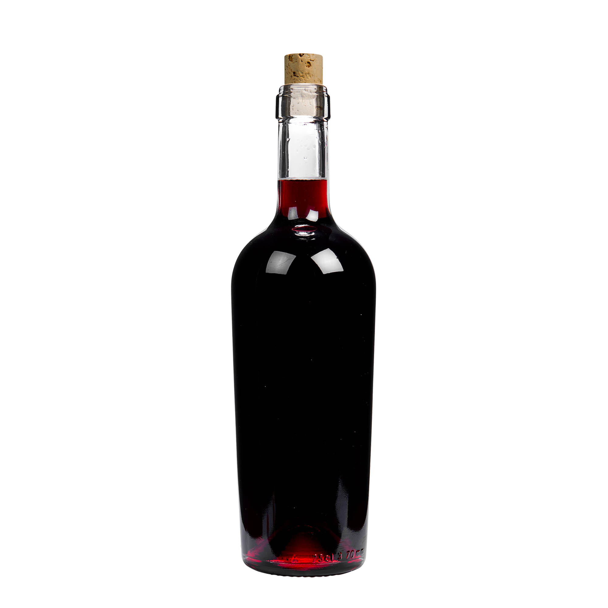 750 ml lahve na víno 'Imperiale', hrdlo: korek
