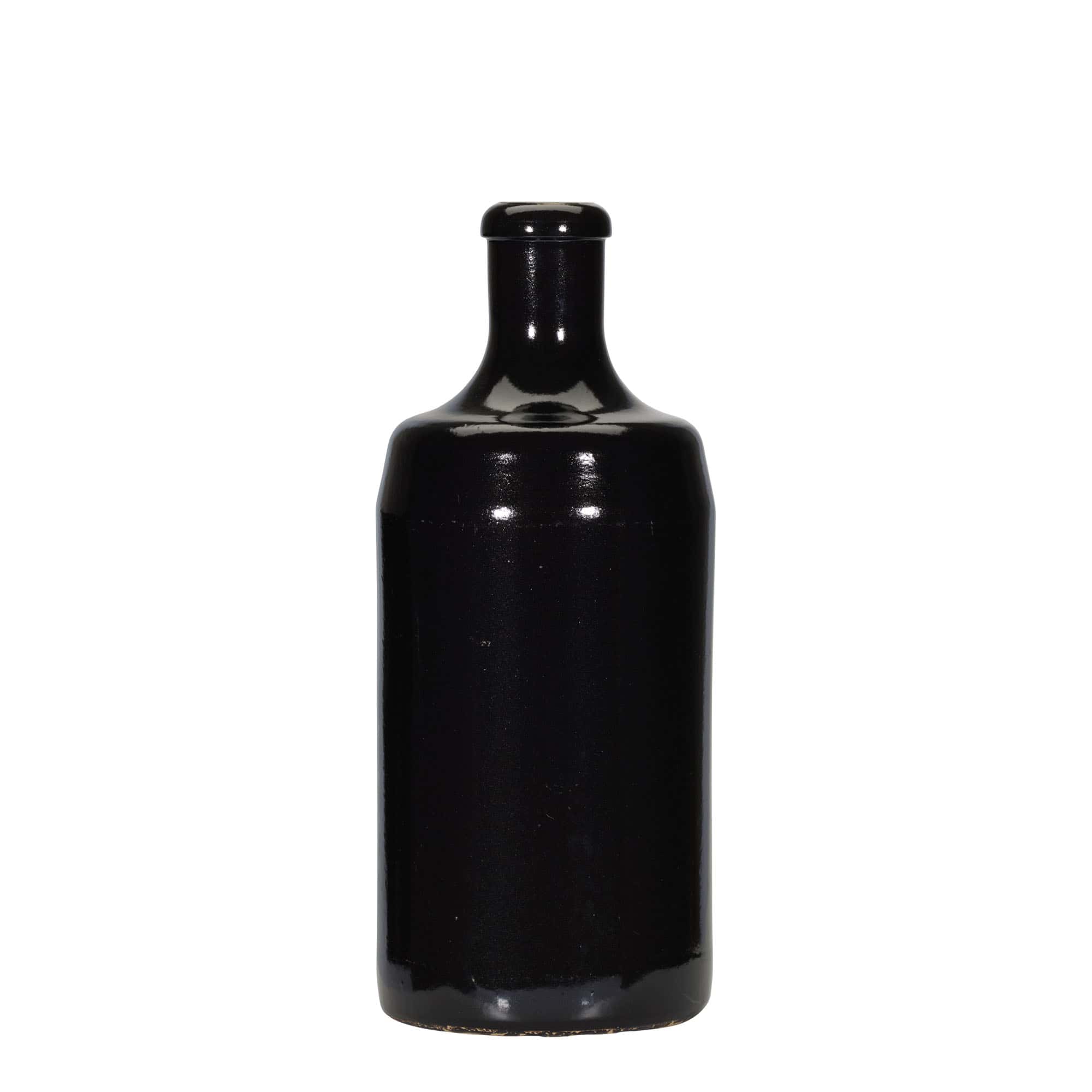 Hliněný džbán 700 ml 'Calvados', keramika, černý, uzávěr: korek Hliněný džbán 700 ml 'Calvados', keramika, černý, uzávěr: korek