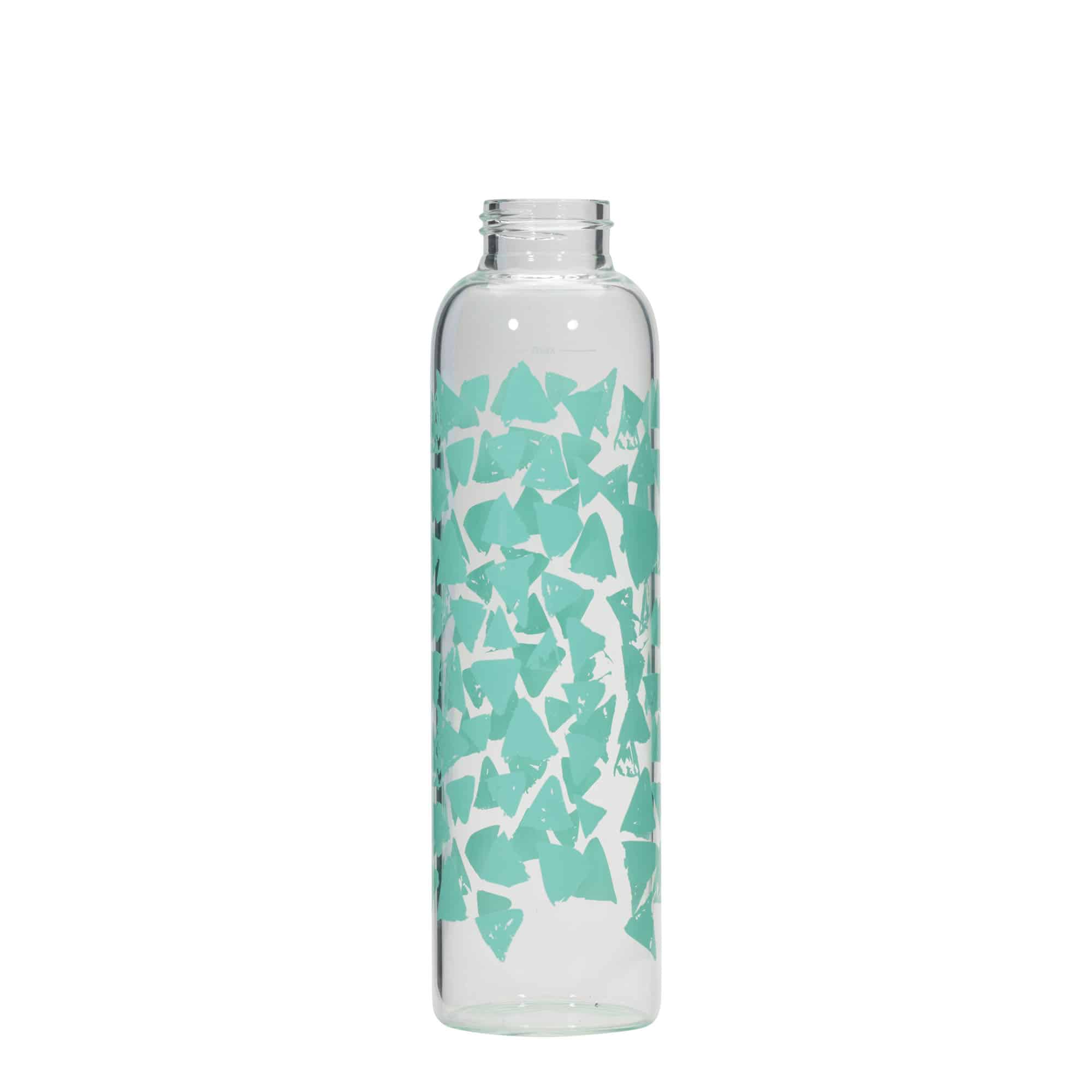 Lahev na pití 500 ml 'Perseus', motiv: tyrkysové trojúhelníky, uzávěr: šroubovací uzávěr