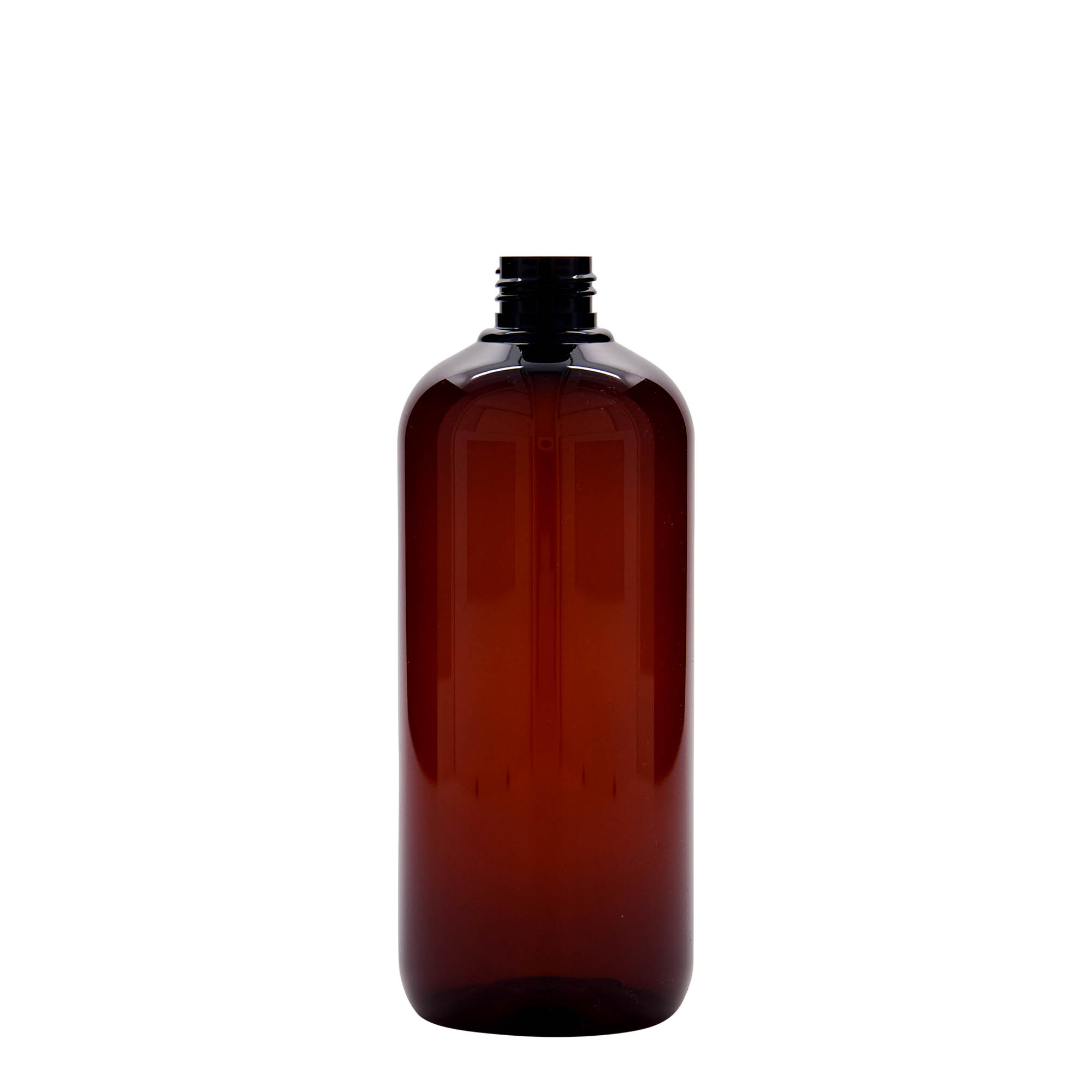 500 ml recyklovatelná plastová láhev „Victor's Best“, PCR, hnědá, hrdlo: 24/410