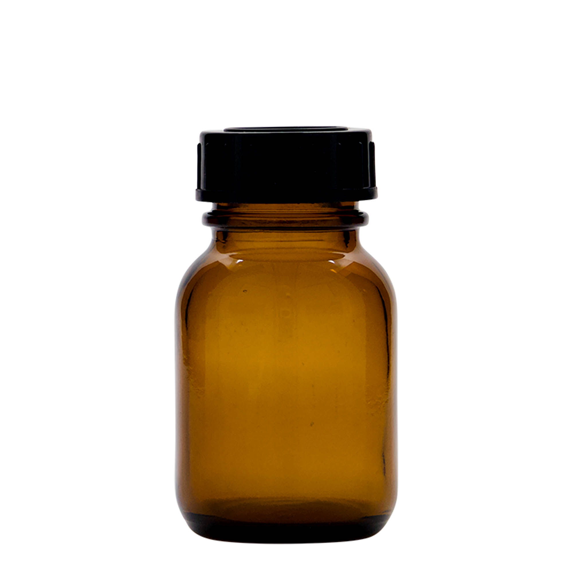 50 ml širokohrdlá sklenice, hnědá, hrdlo: DIN 32 50 ml širokohrdlá sklenice, hnědá, hrdlo: DIN 32