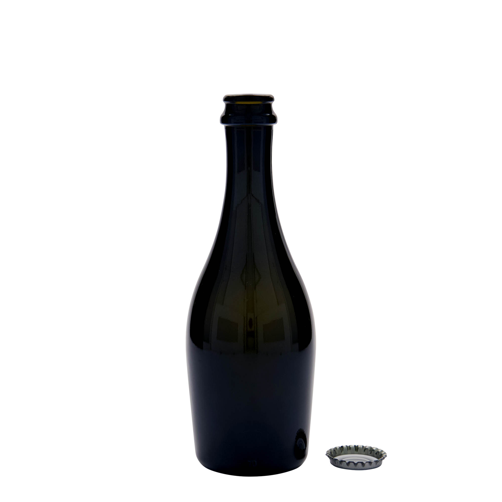 330 ml sektová láhev 'Carmen', sklo, antik zelená, hrdlo: korunkový uzávěr