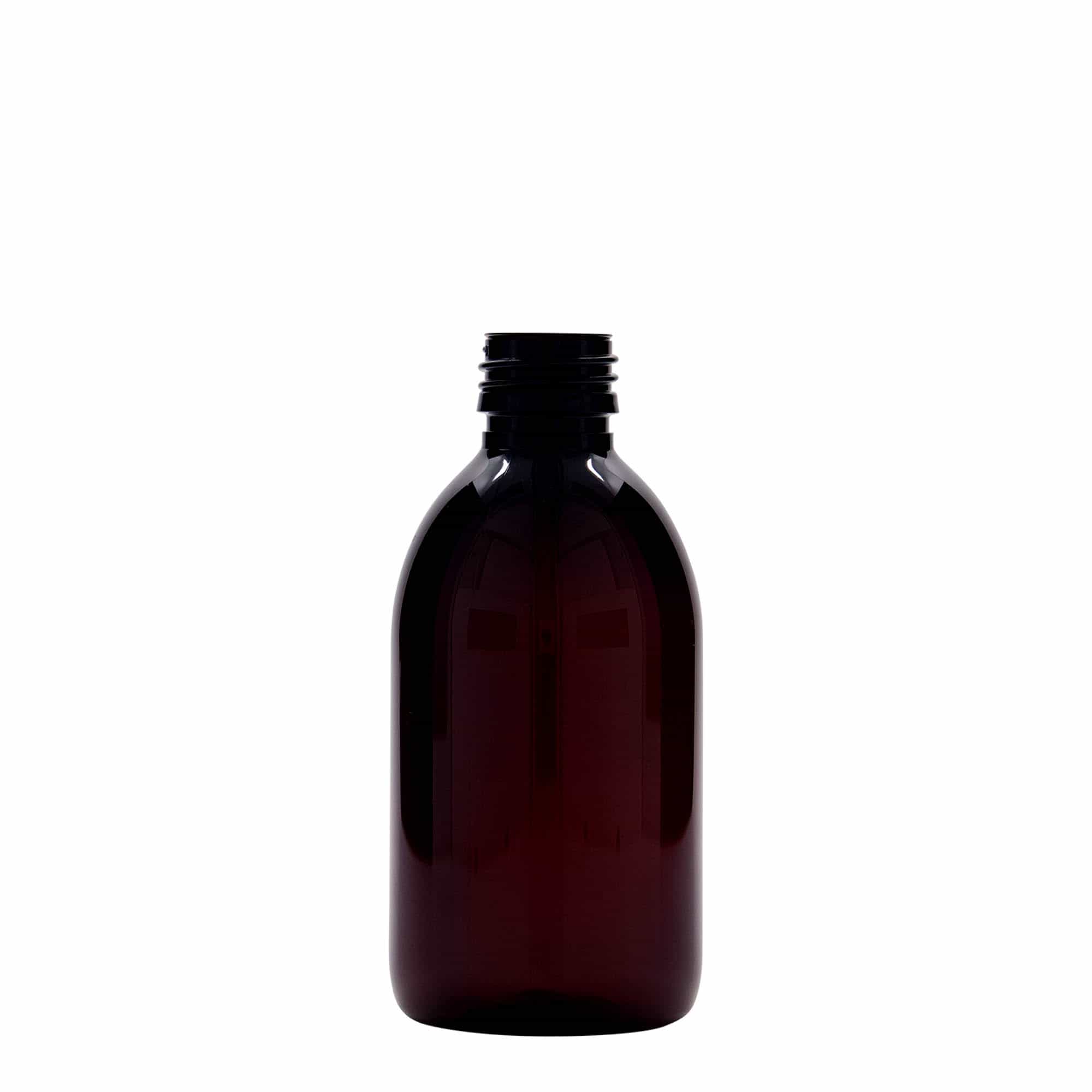 Lékovka PET 250 ml, hnědá, plast, ústí: PP 28 Lékovka PET 250 ml, hnědá, plast, ústí: PP 28