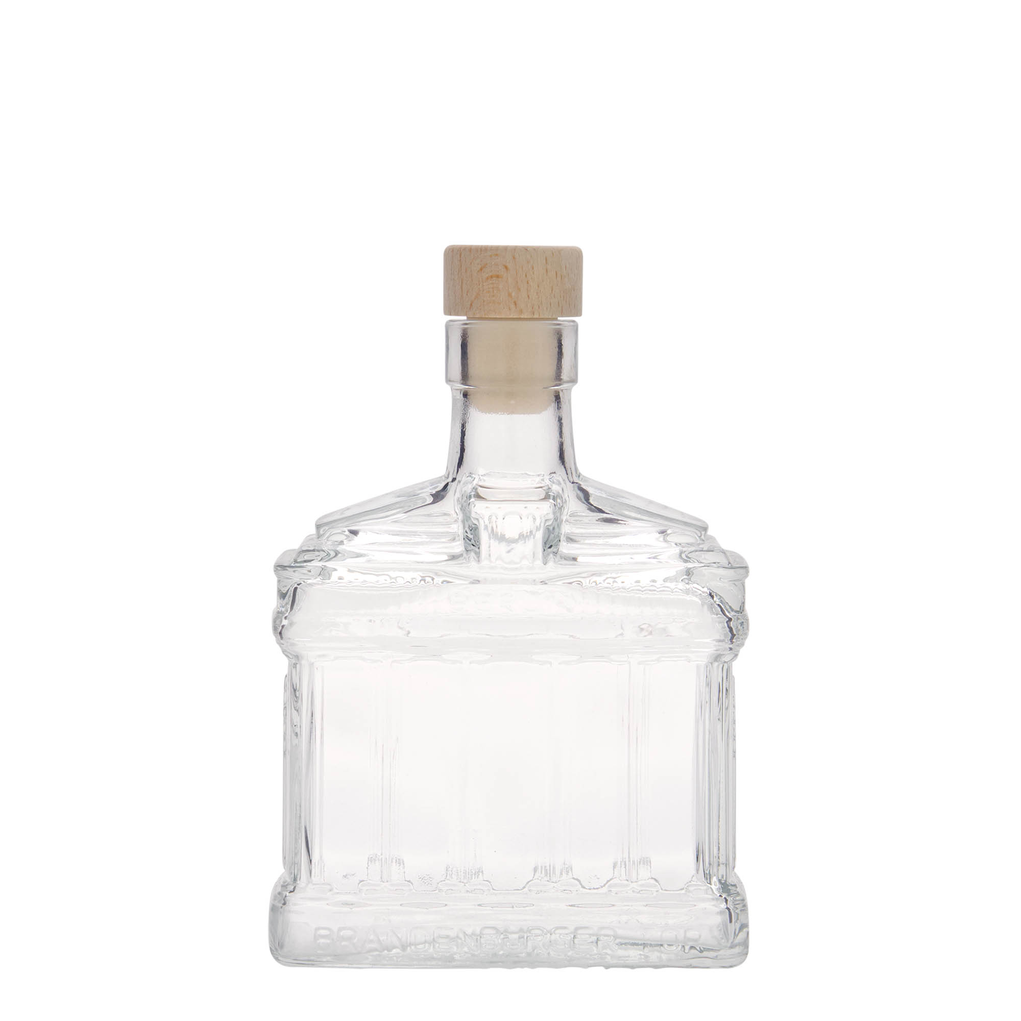 200 ml skleněná láhev 'Brandenburská brána', hrdlo: korek