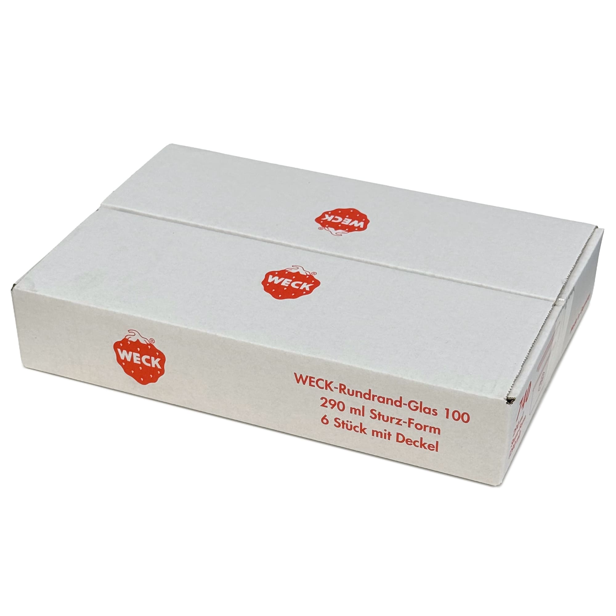 6x 290 ml WECK nízká zavařovací sklenice se skleněným víčkem RR 100