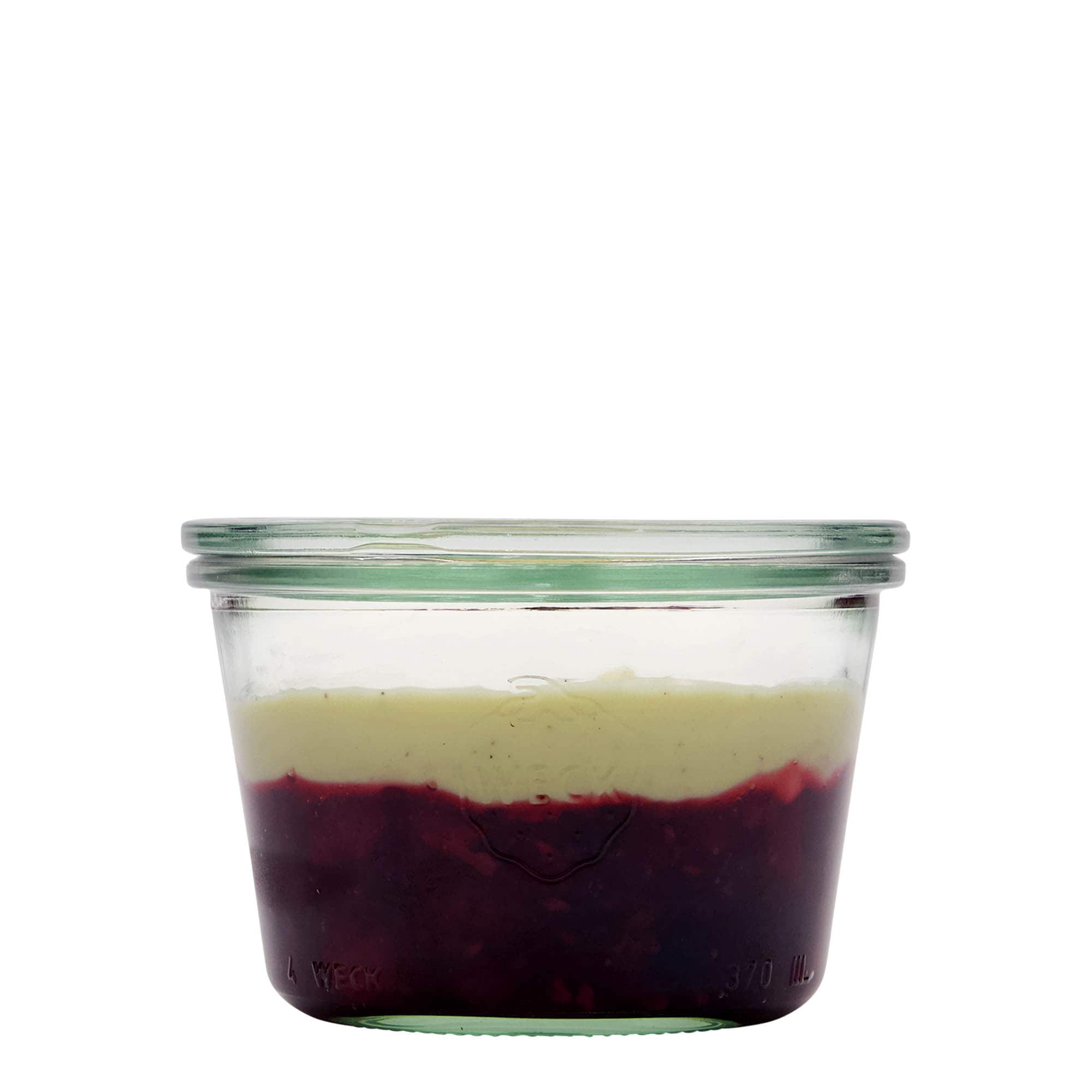 370 ml WECK sklenice s širokým hrdlem, okraj: kulatý