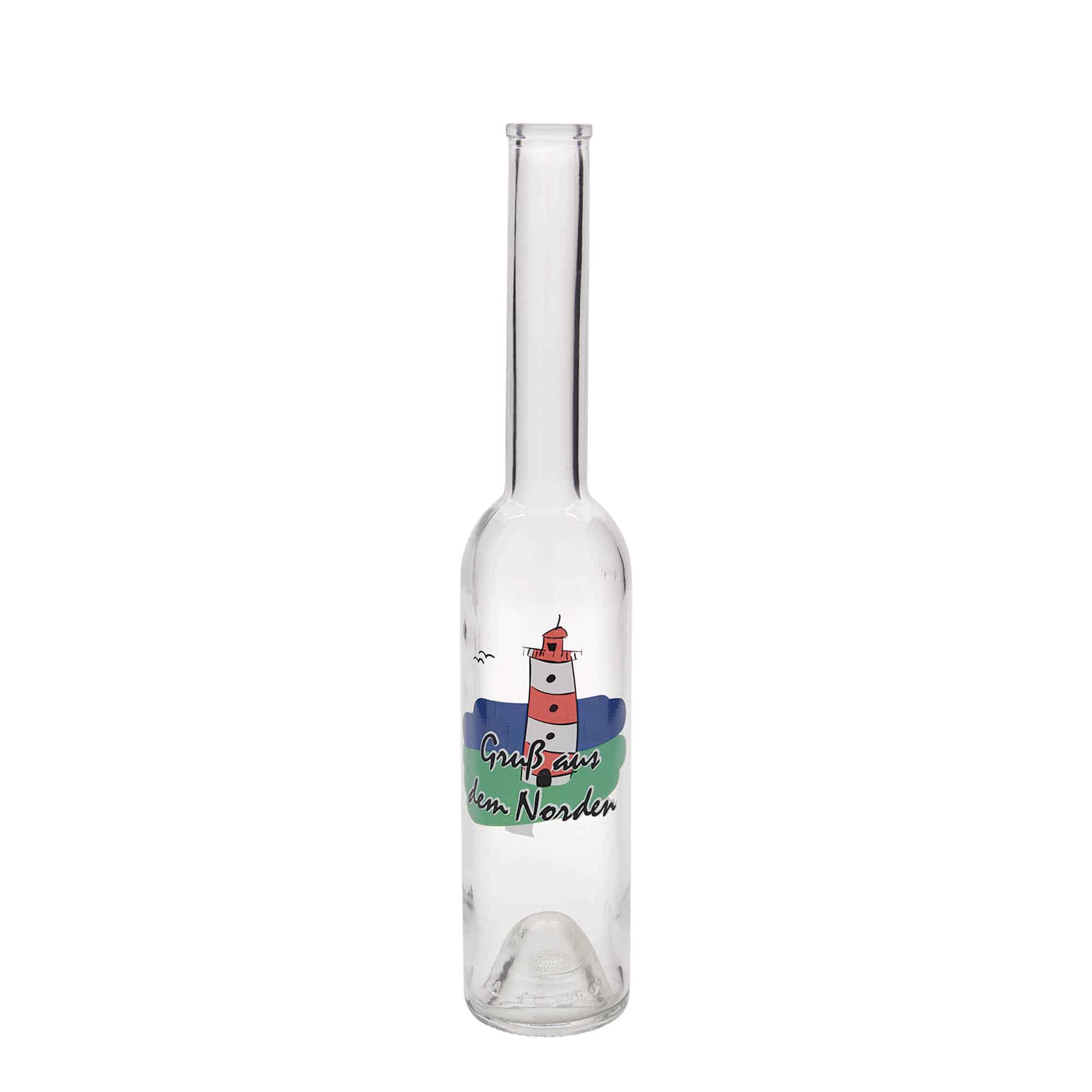 Skleněná lahev 350 ml 'Opera', motiv: Sever, uzávěr: korek Skleněná lahev 350 ml 'Opera', motiv: Sever, uzávěr: korek
