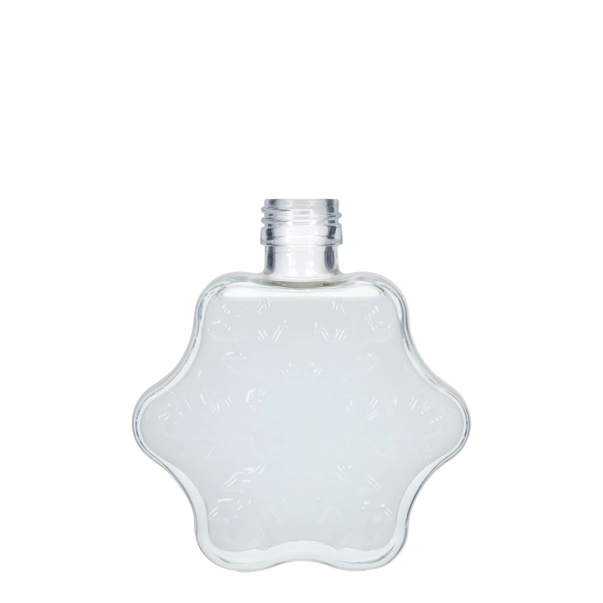 200 ml skleněná láhev 'Sněhová vločka', hrdlo: PP 28