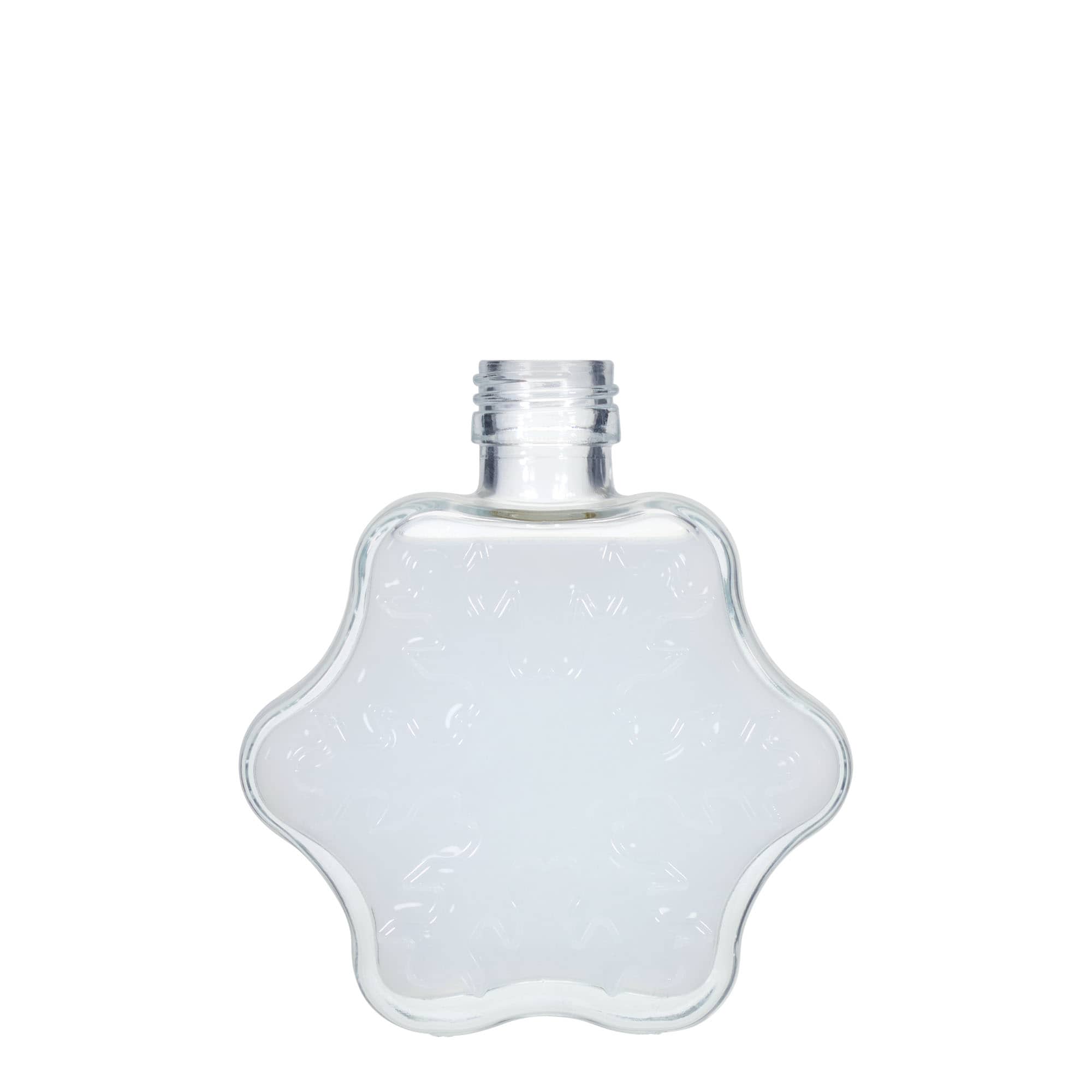 200 ml skleněná láhev 'Sněhová vločka', hrdlo: PP 28